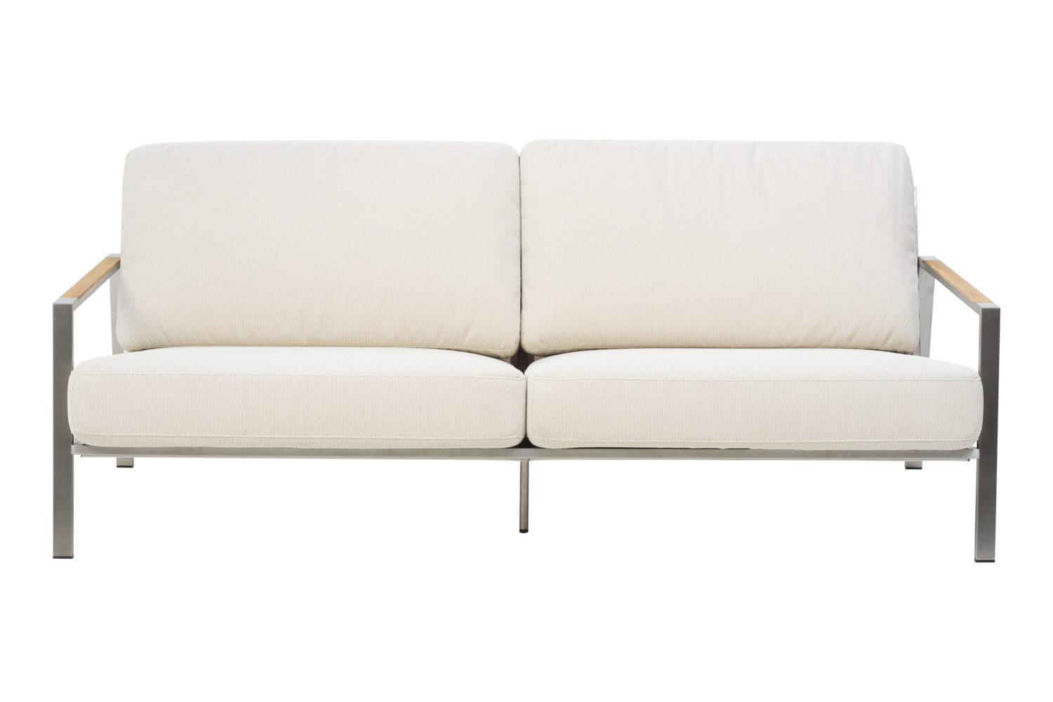 2,5 Sitzer Gartensofa Lounge Sofa Naos Edelstahl Bezug beige