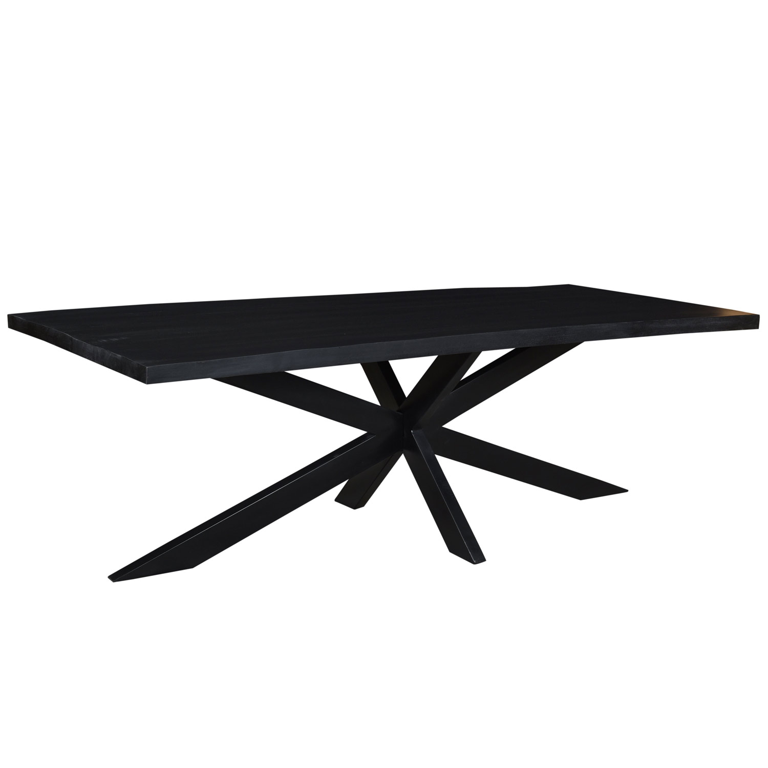 Esstisch Spider 220 x 100 cm Akazienholz Metall schwarz