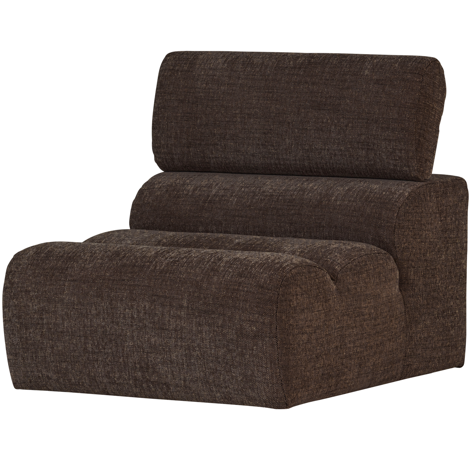 Sofaelement NOVI 82 cm Element Webstoff dunkelbraun melange