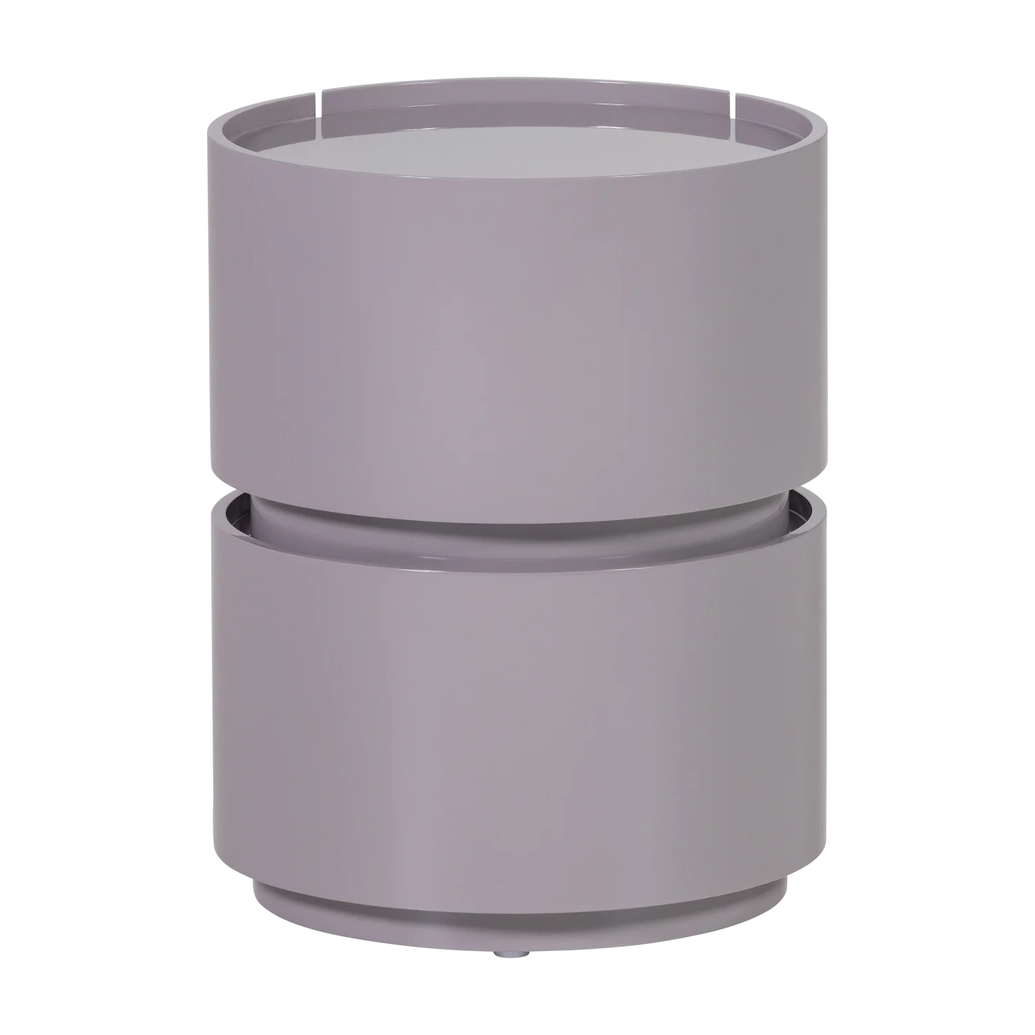 Kommode LUNEX H 50 cm MDF hochglanz hellgrau