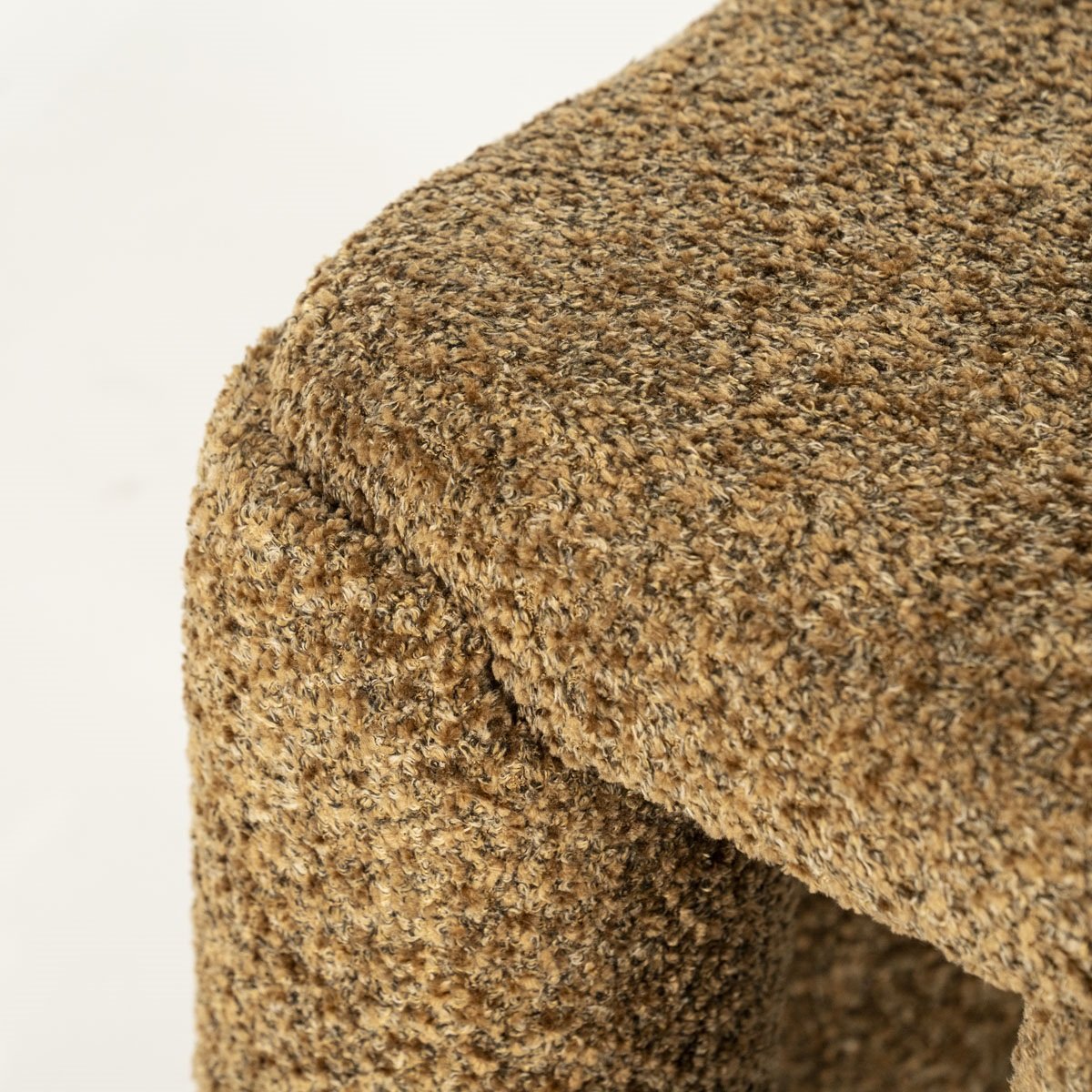 Pouf Omla H 47 cm senffarben Hocker Sitzhocker