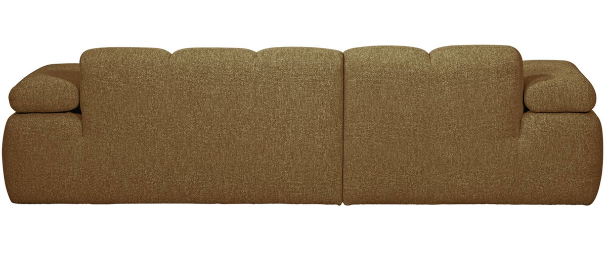 woood Chaiselongue Sofa MOJO links Bouclé gelbbraun melange