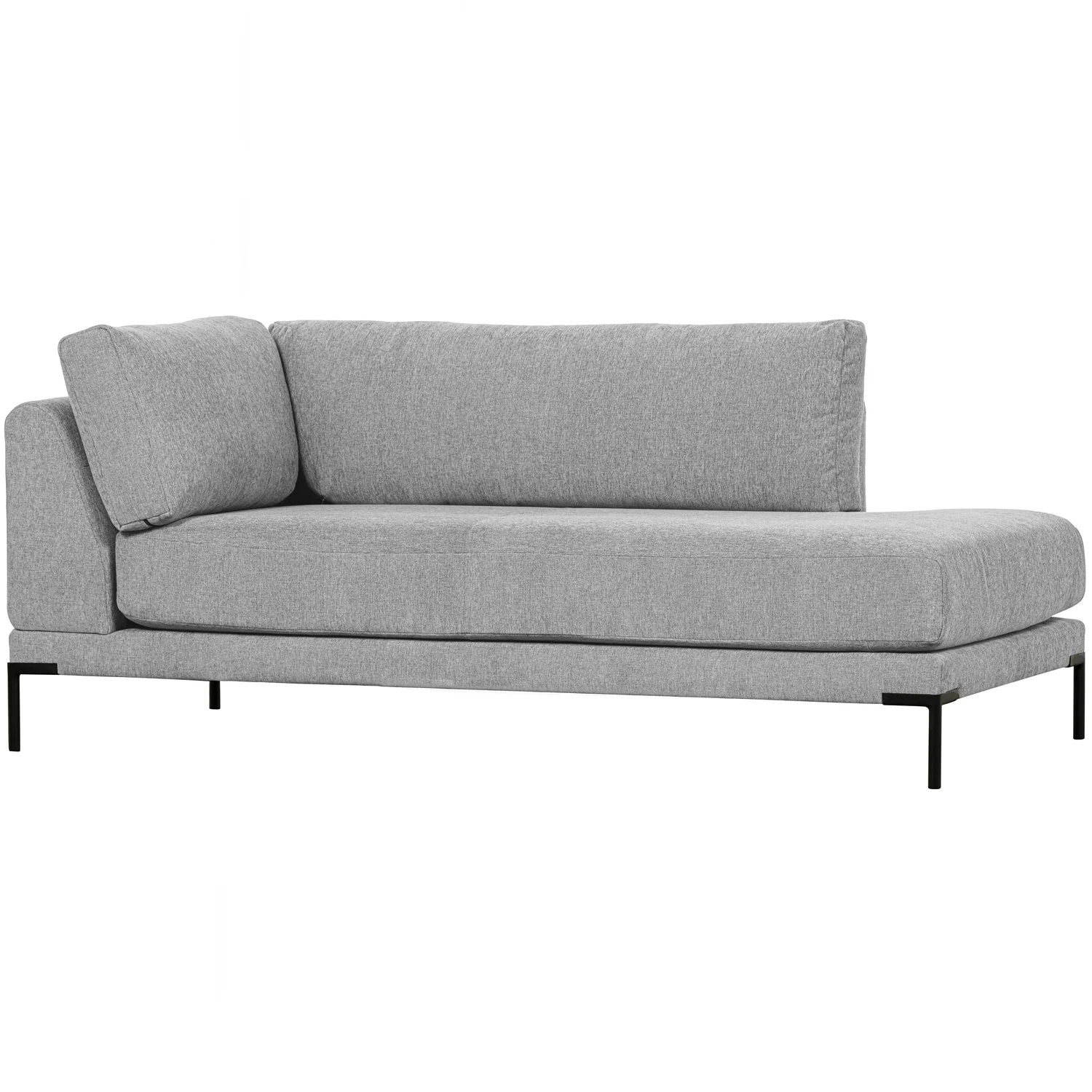 Lounge Element Couple rechts Chenille Stoff hellgrau Couch Sofa