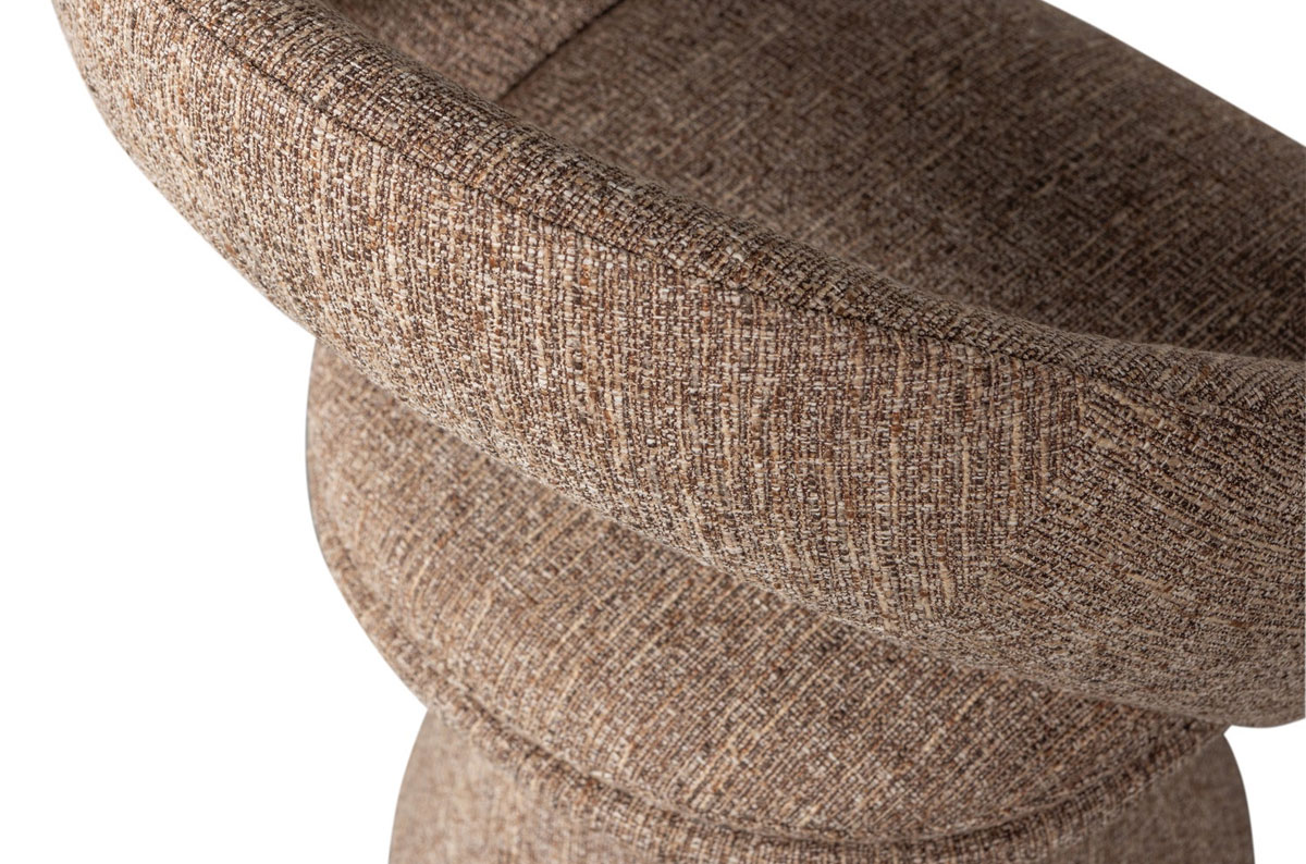 woood Esszimmer Stuhl Winter drehbar Webstoff natur melange