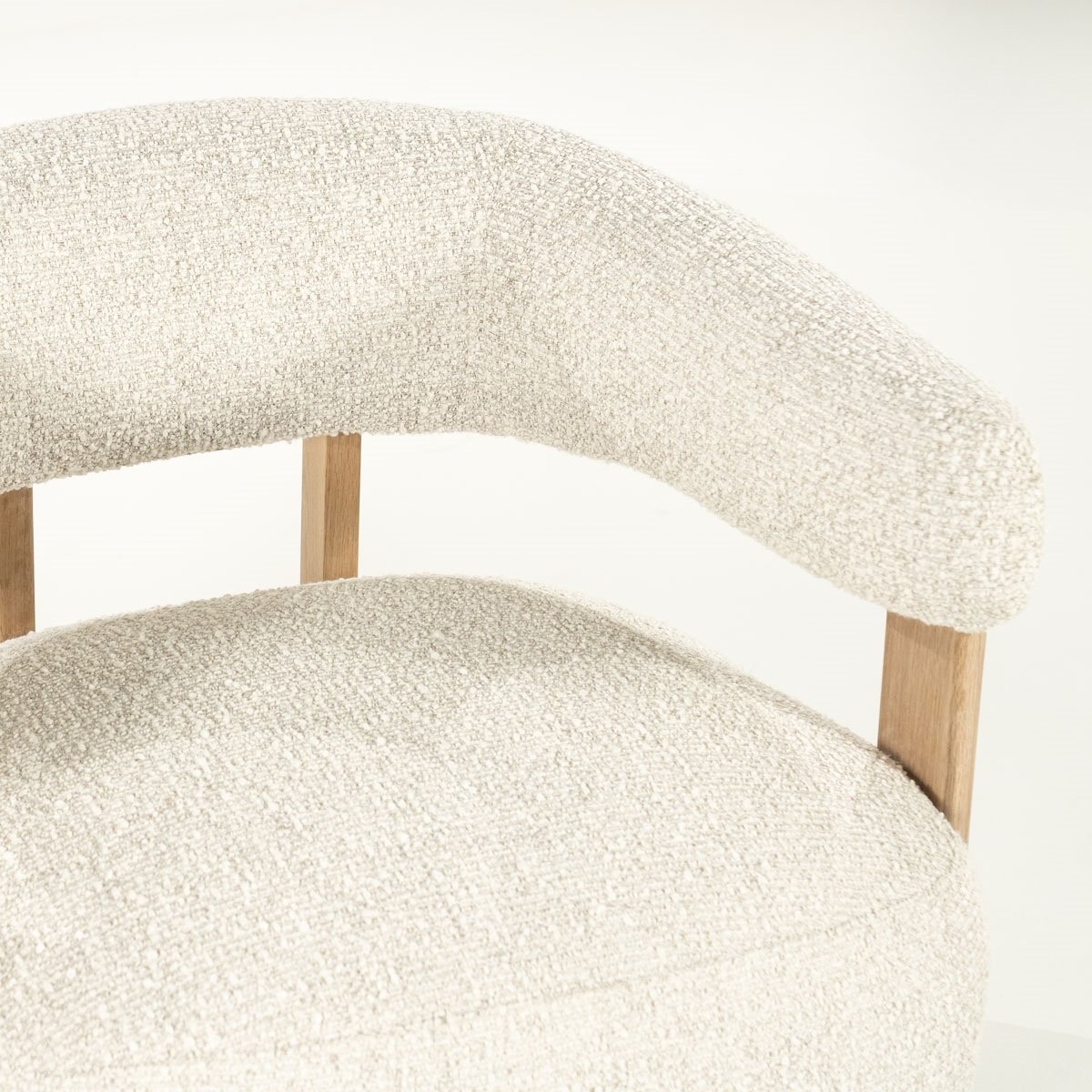 Sessel Lola Eichenholz Stoff beige Hush Relaxsessel Fernsehsessel