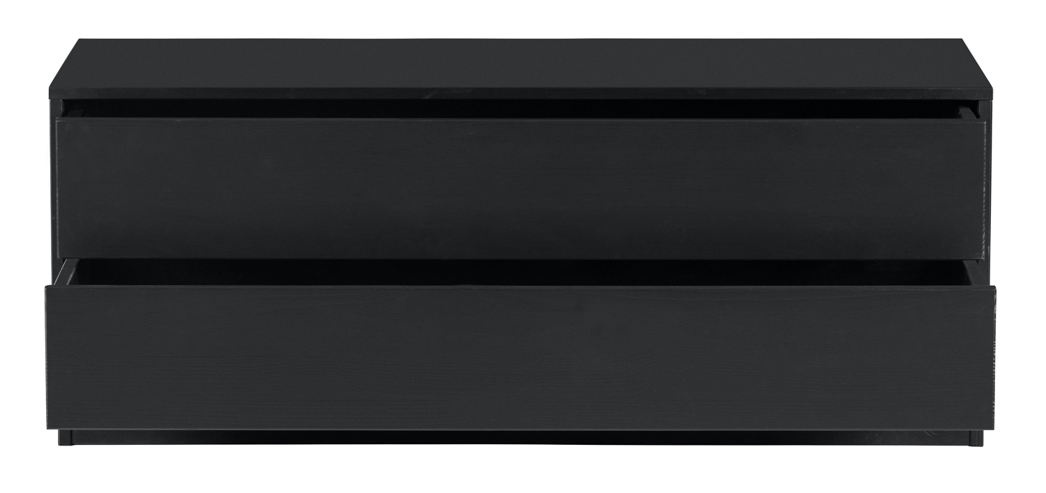 woood TV Möbel Lowboard Finca 100 cm Kiefer schwarz