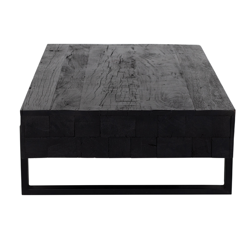 Couchtisch MENZEL 140 x 75 cm Akazie vintage schwarz