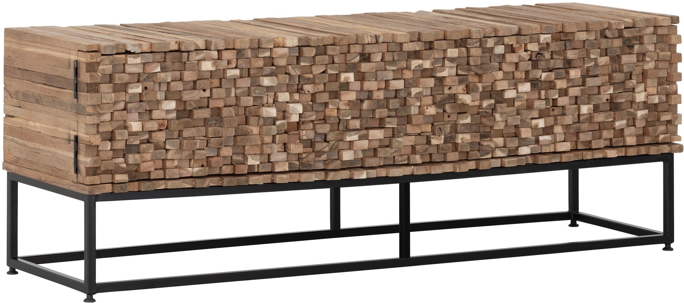 TV Möbel Sticks 145 cm Teakholz Lowboard