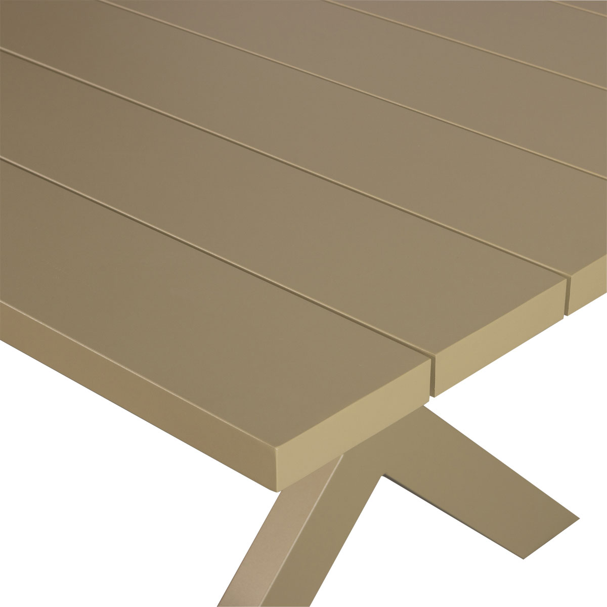 Gartentisch DELTA 220 x 105 Aluminium grün sand Picknicktisch