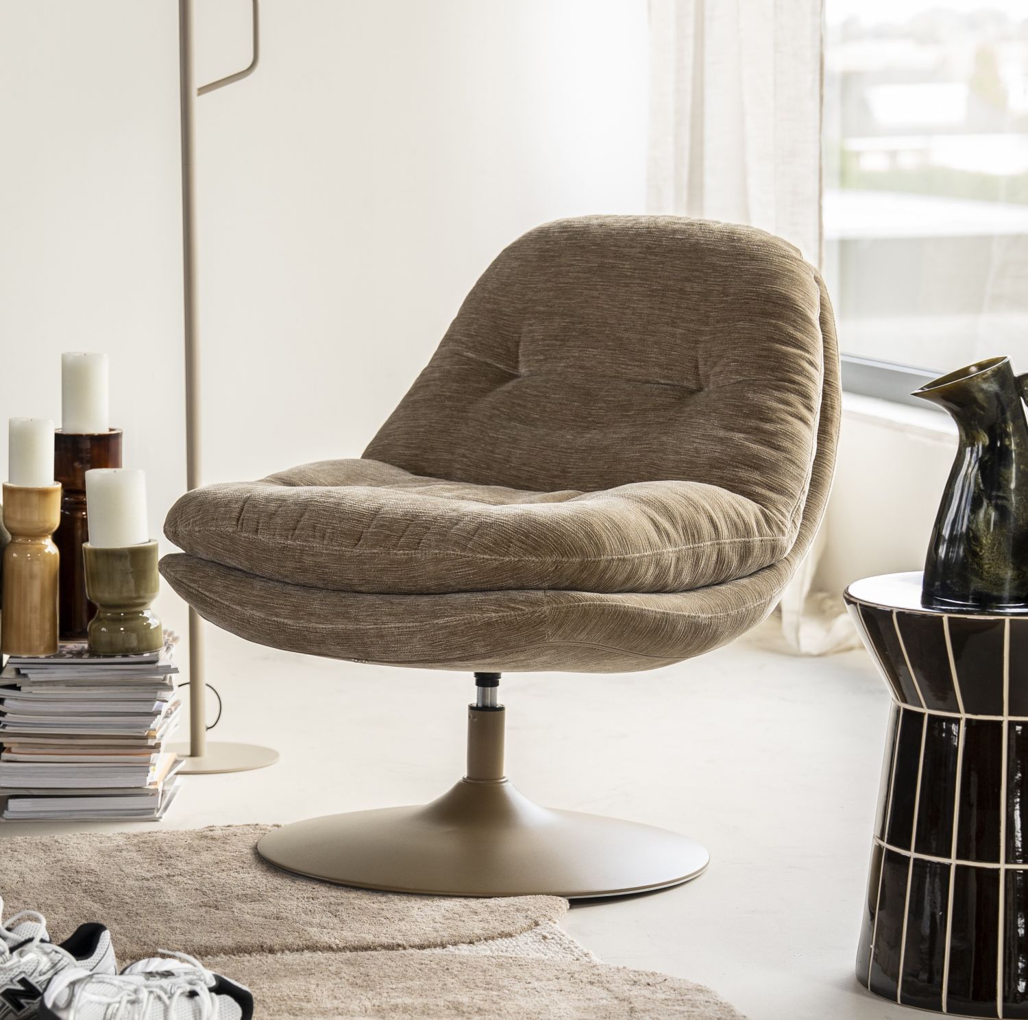 BY-BOO Drehsessel Sessel drehbar Tromba taupe