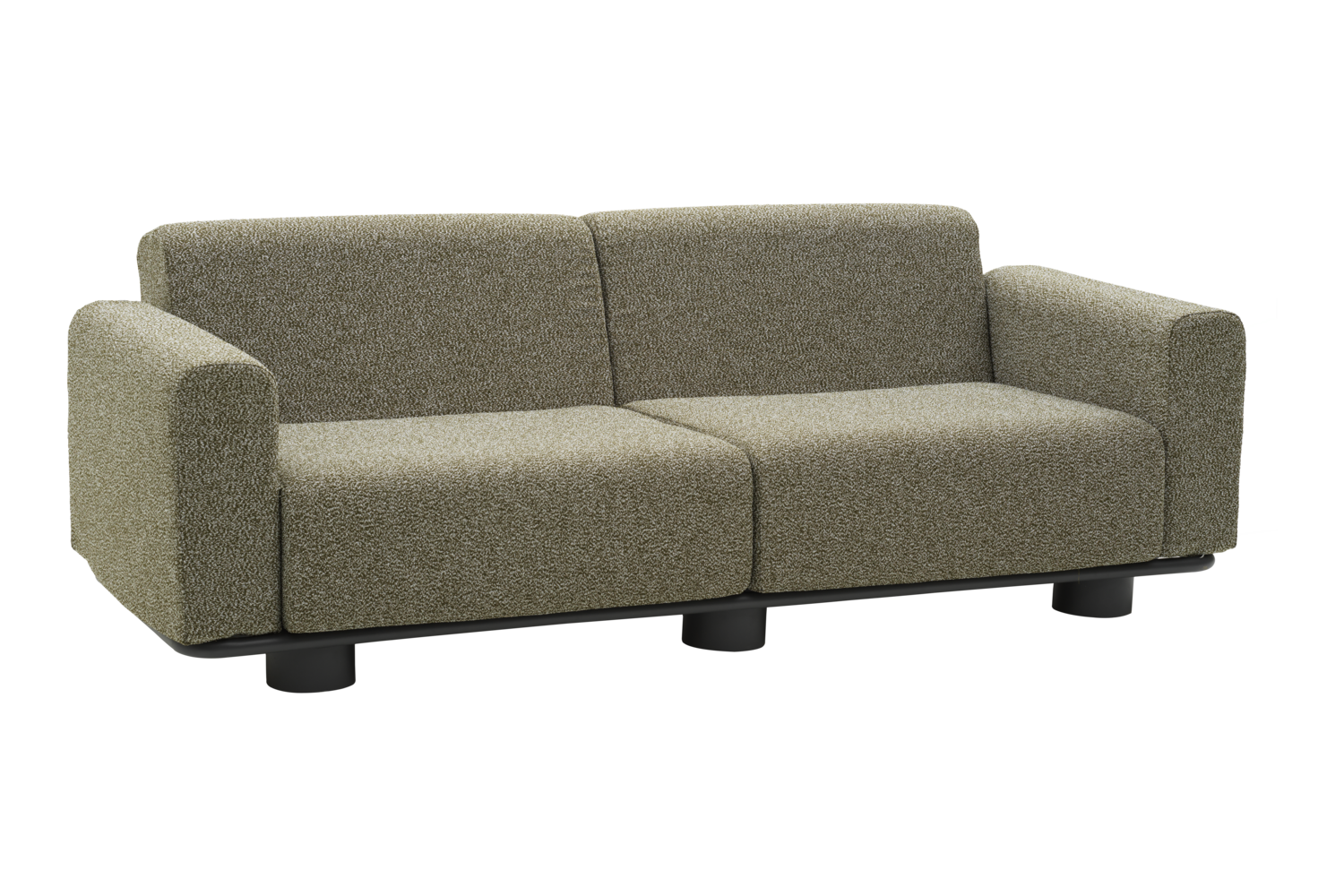 2,5 Sitzer Gartensofa Lounge Sofa Bolster Teddy grün