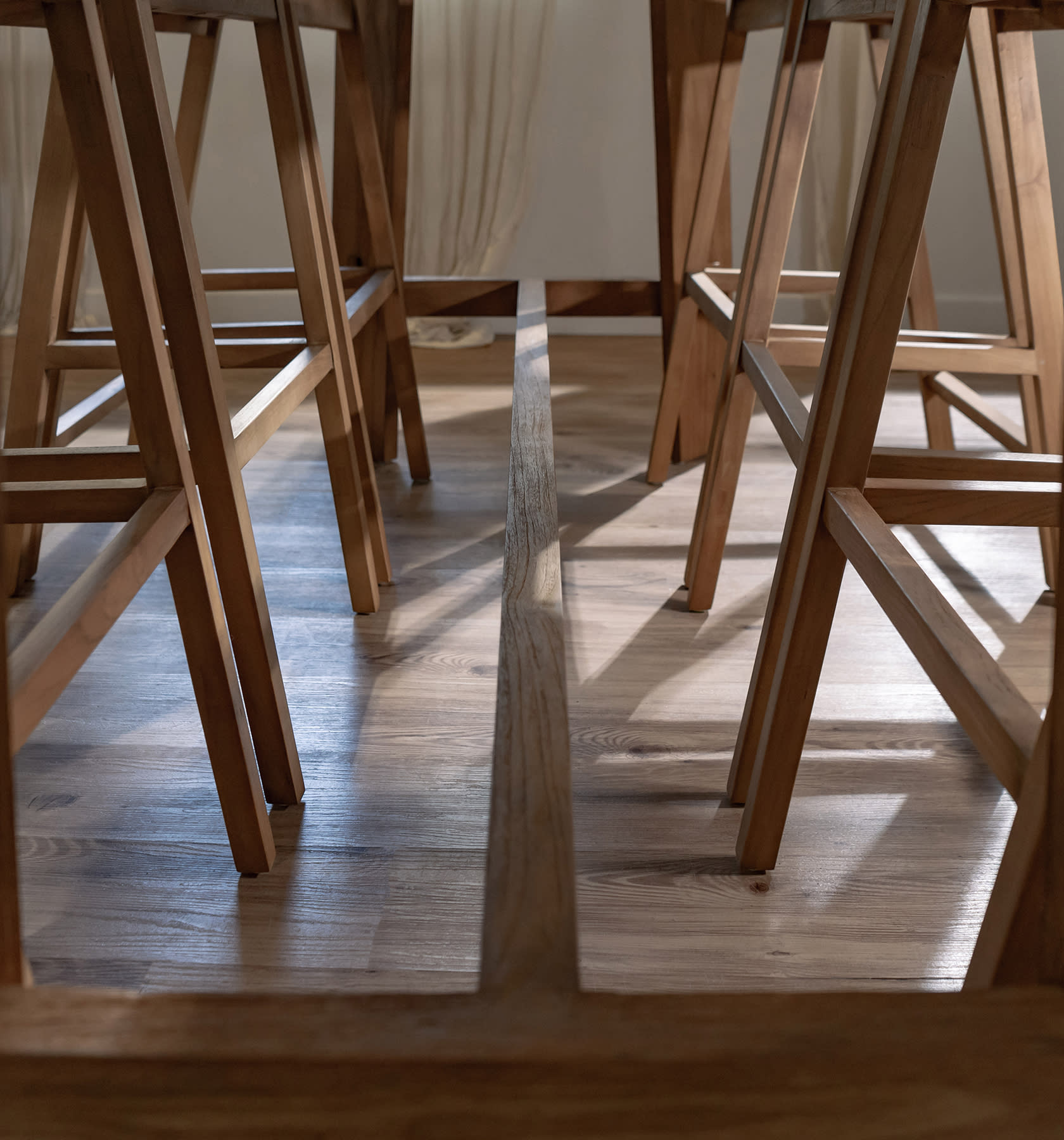 Bartisch GRACE 225 x 100  Höhe 105 cm recyceltes Teakholz