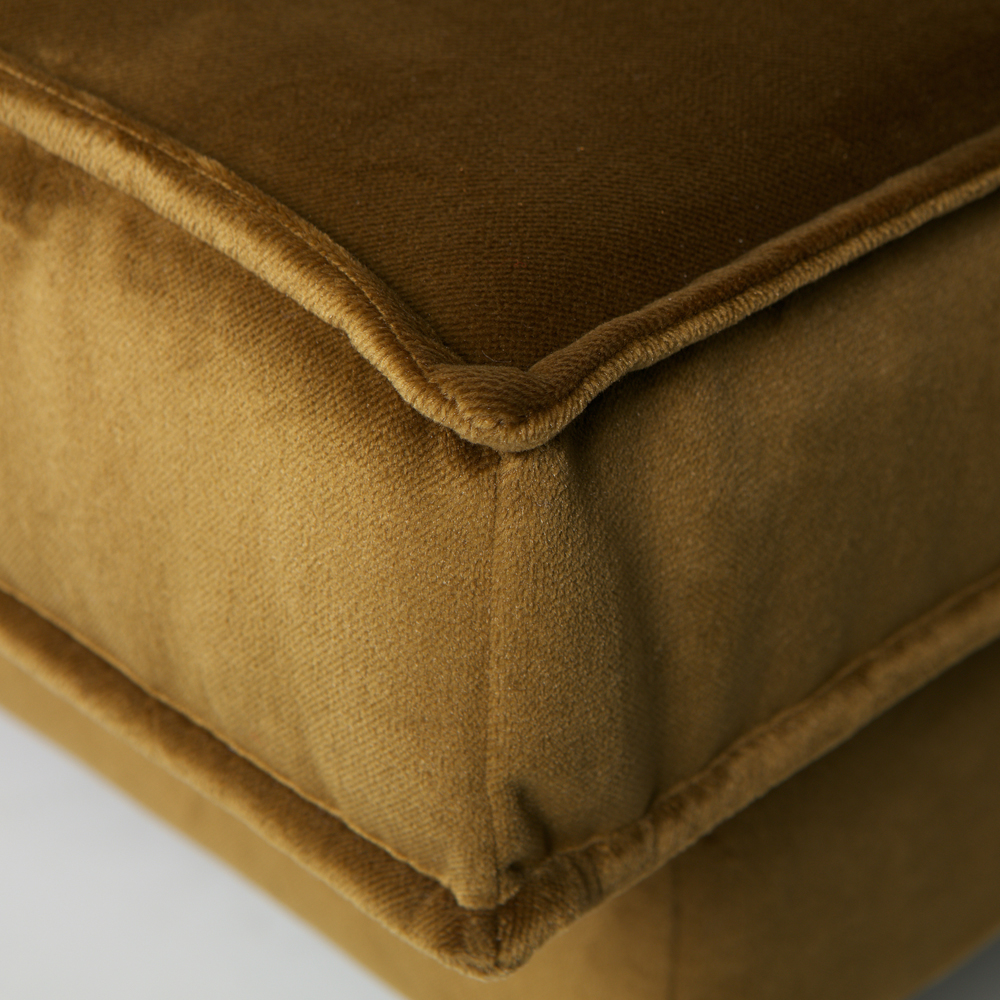 Sofa Chaiselongue RODEO Recamiere Samt honiggelb links Tagesbett
