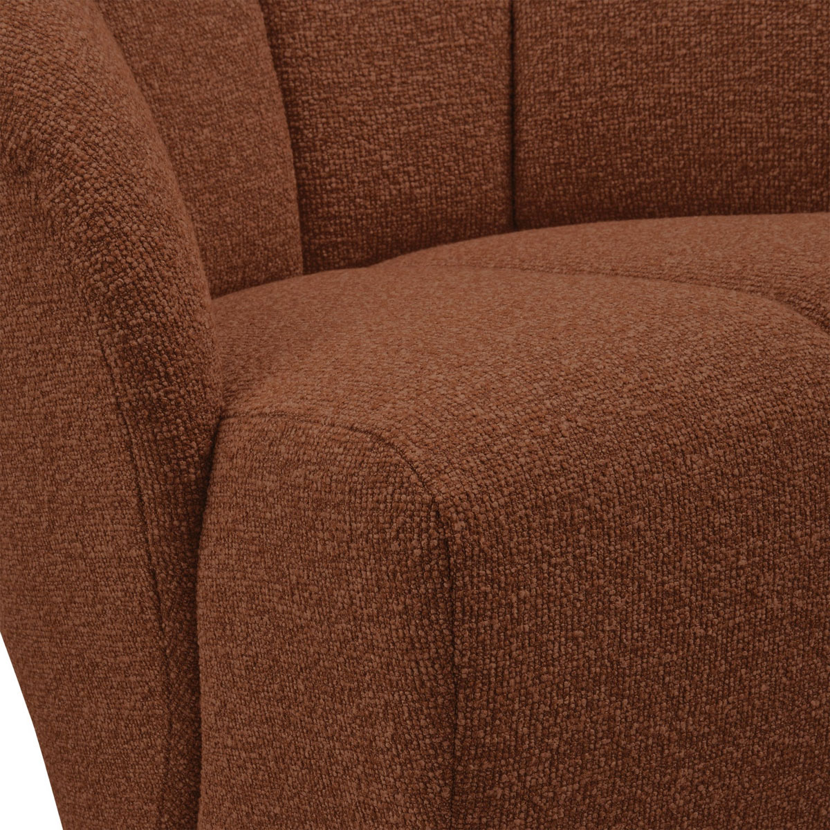 Woood Sessel MOJO drehbar Bouclé rostbraun meliert Drehsessel