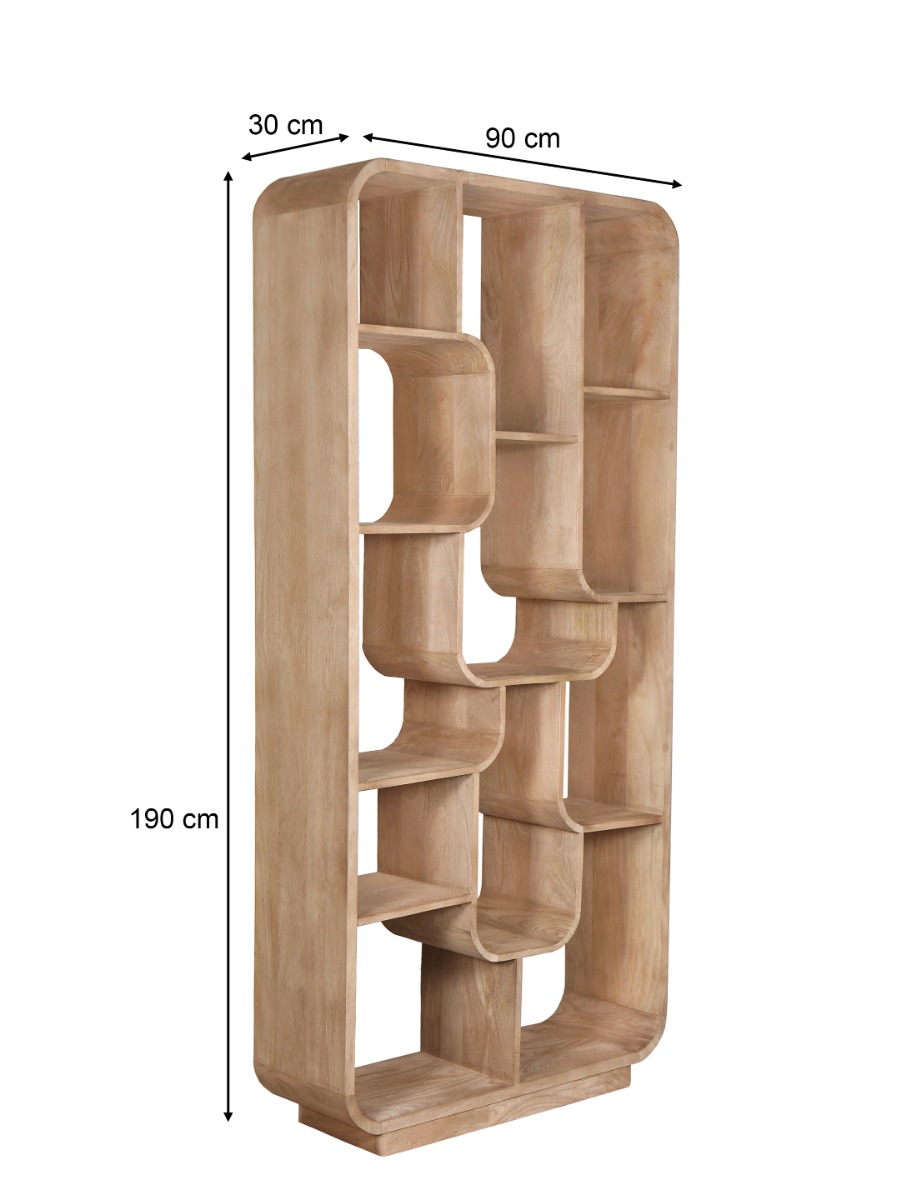 Schrank Regal Logan B 90 cm Mangoholz hellbraun