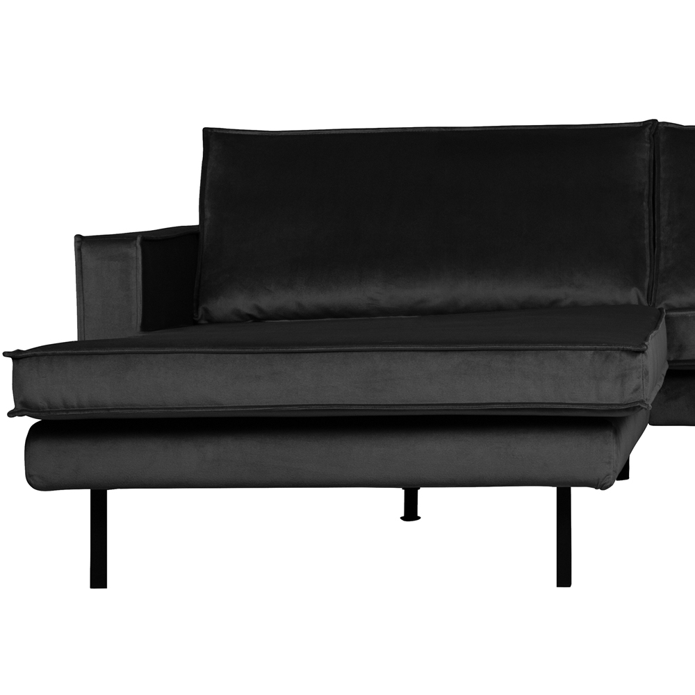 Ecksofa Rodeo Samt anthrazit Recamiere Links