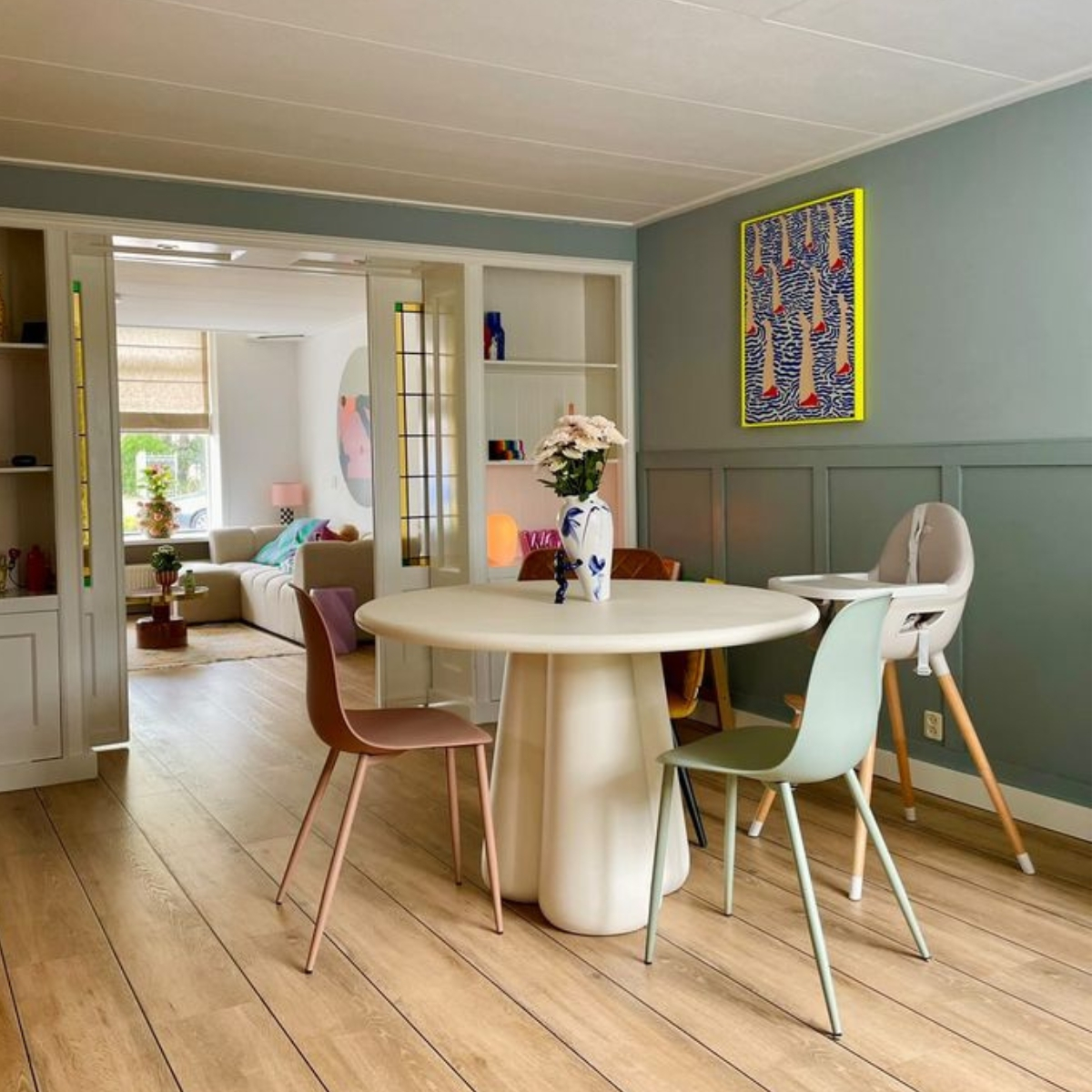 Esstisch LOIR rund Ø 120 cm MDF beige Esszimmertisch