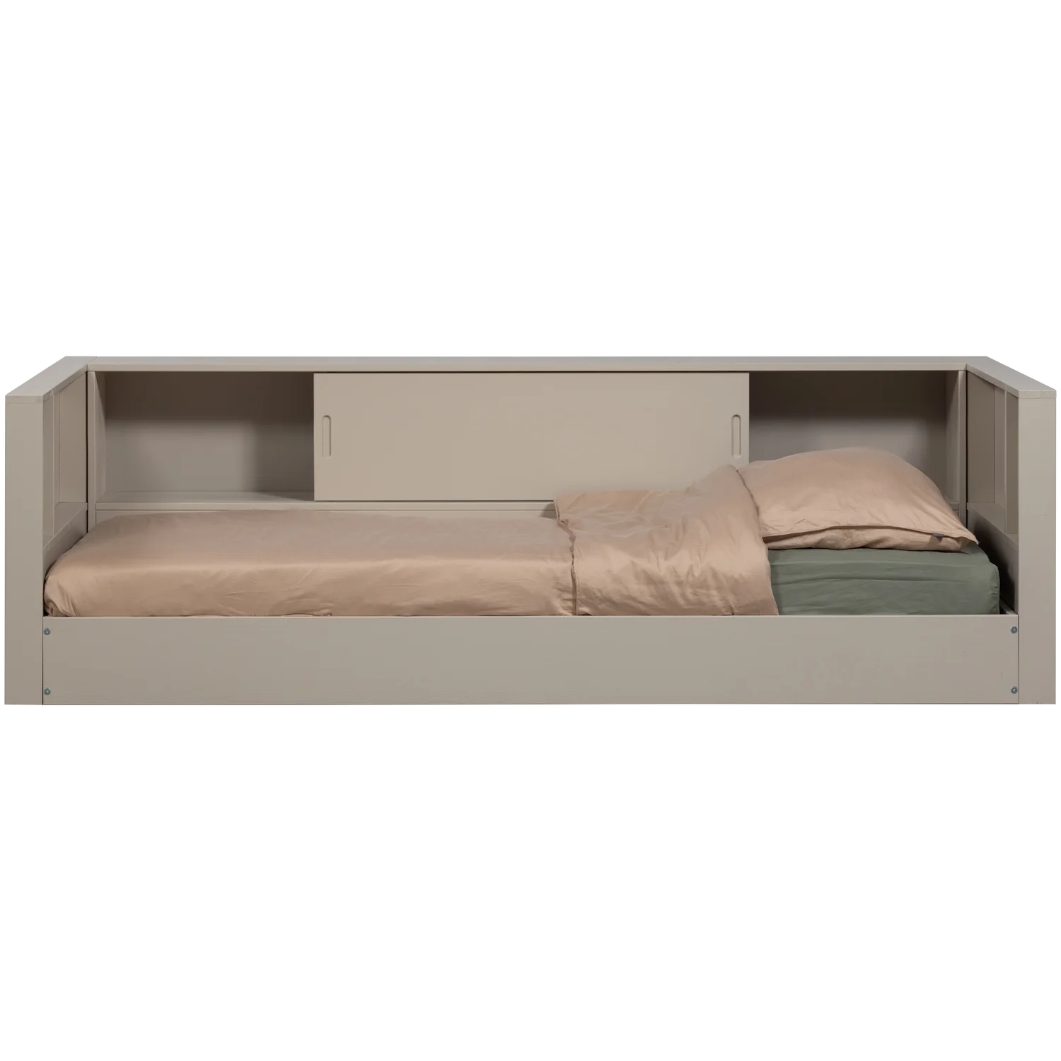 Einzelbett CARTER staubgrau 200 x 90 cm Kiefer Massivholz Bett