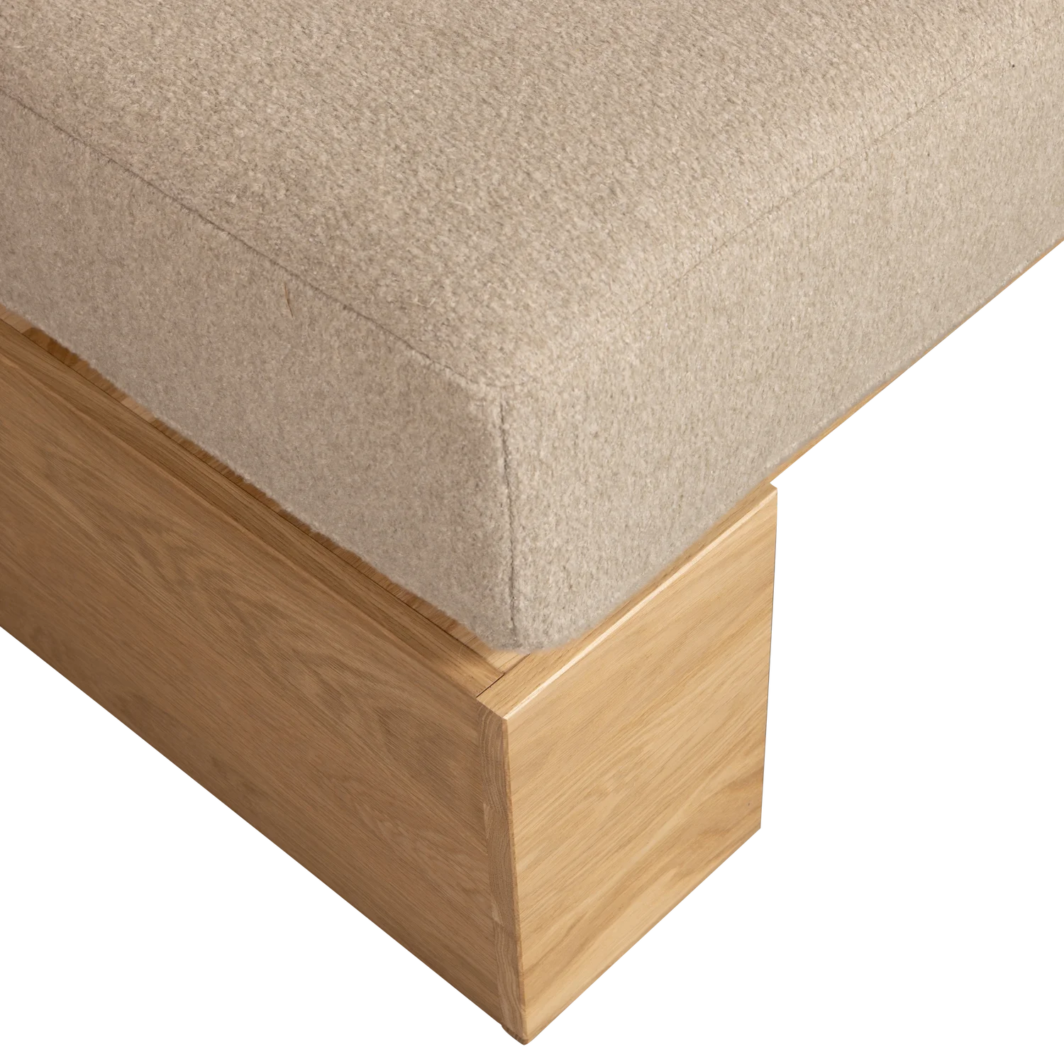Esszimmerbank EAT UP 110 cm Eichenholz natur mit Sitzkissen beige
