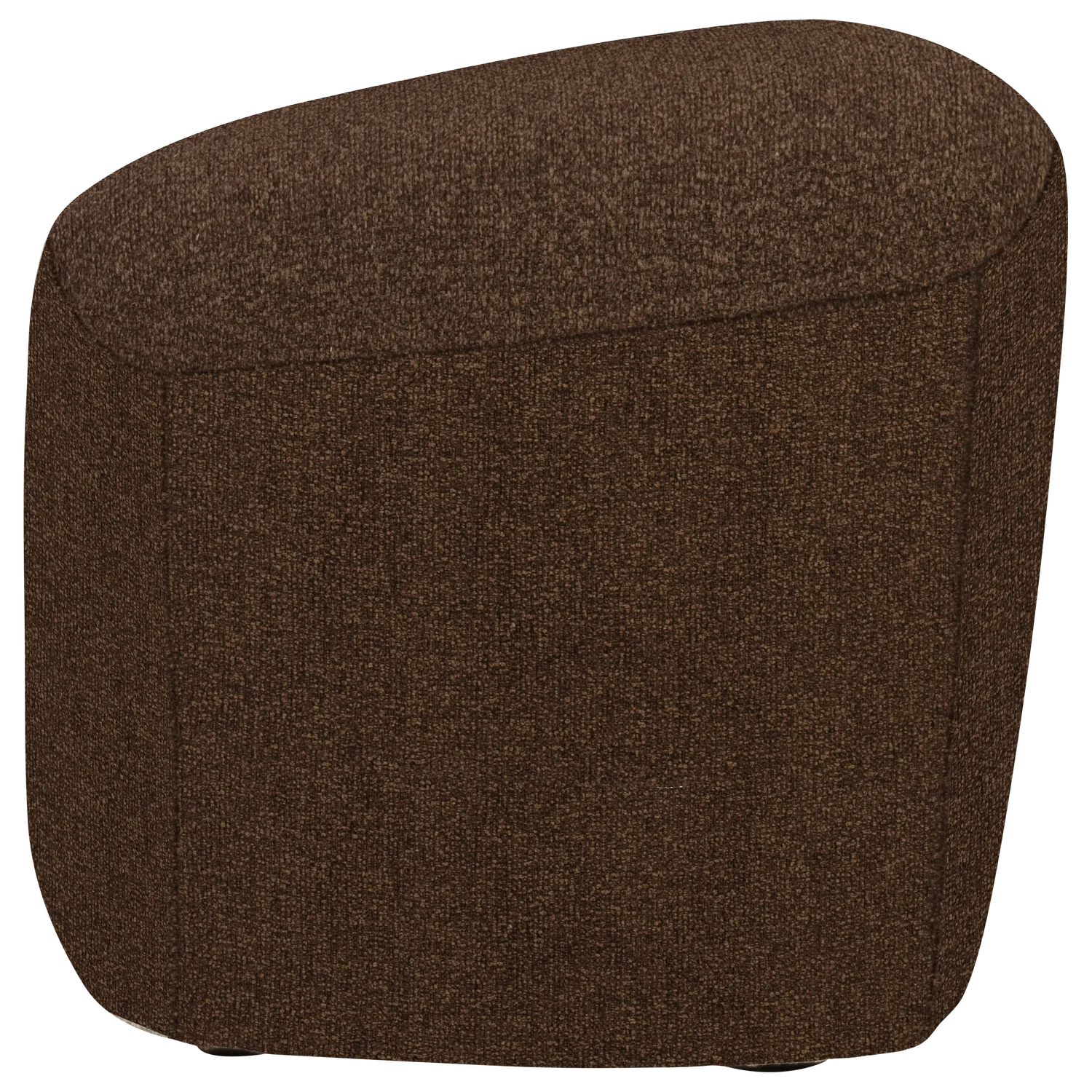 Pouf LOFTY 62 x 48 cm Hocker Sitzhocker Webstoff braun melange
