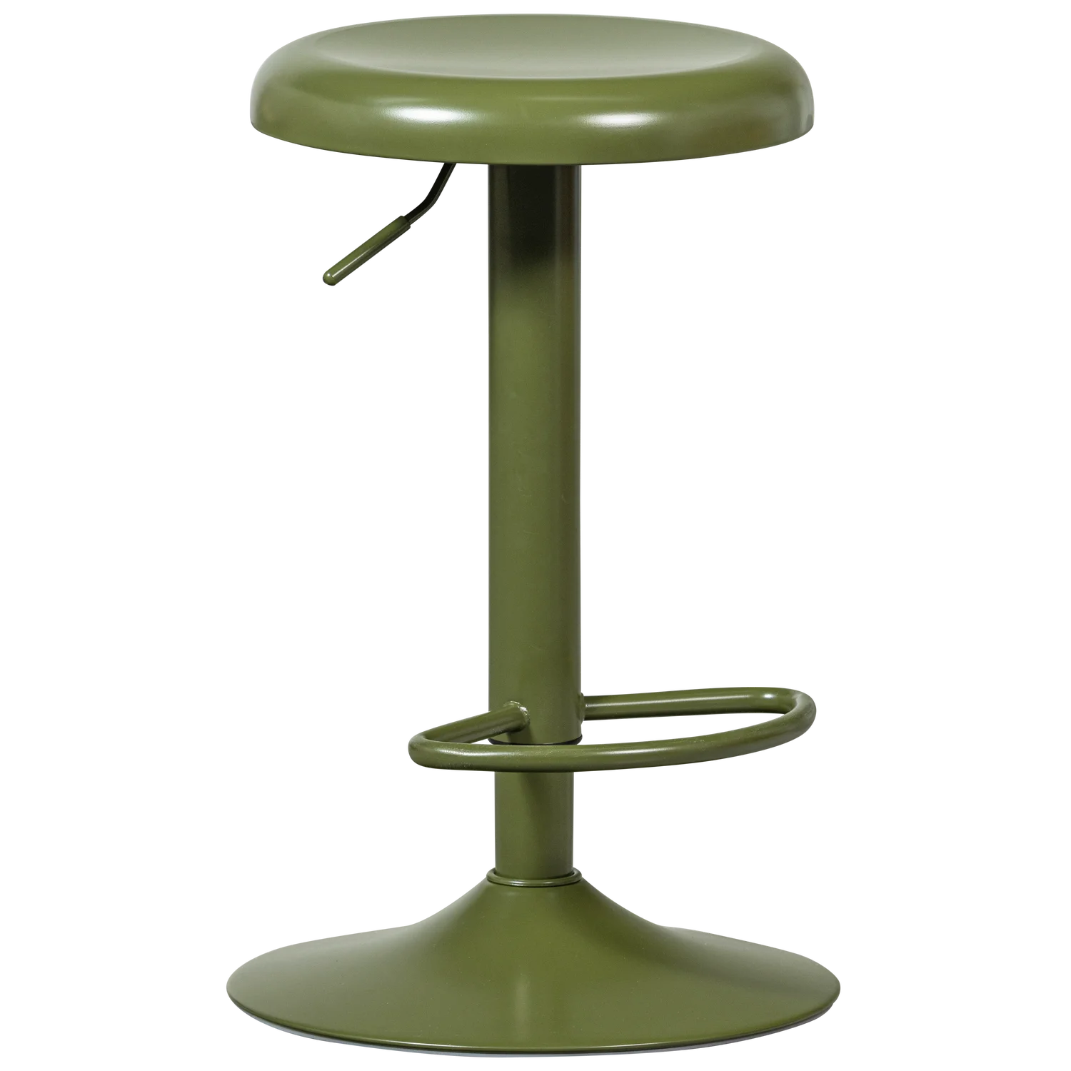 Barhocker ISAAC SH 61-81 cm höhenverstellbar Metall warmgrün Barstuhl