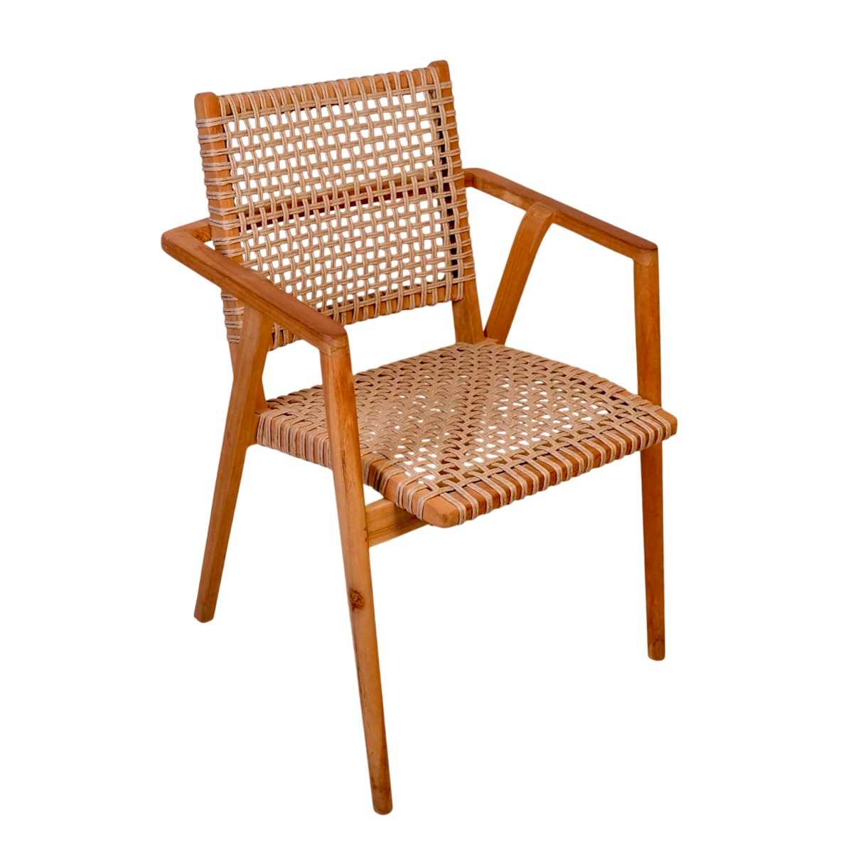 Gartenstuhl Esszimmerstuhl Stacking Anya Stuhl Stapelstuhl Rattan Teak natur