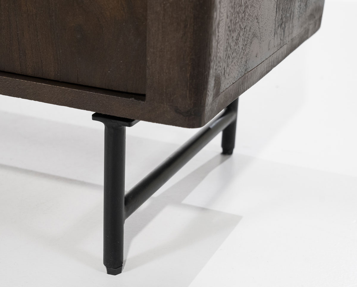 Bücherregal Regal Lio H 200 cm Mango massiv Travertin Naturstein