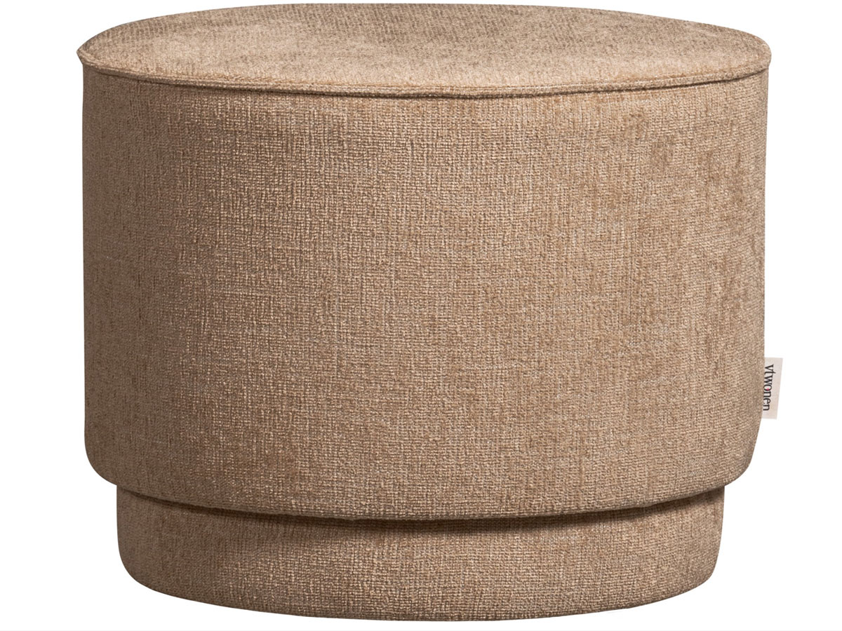 Pouf PEARL XL Ø 40 cm Hocker Sitzhocker butter melange