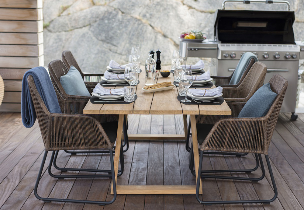 Exclusiver Teak Gartentisch 230 x 100 cm LAURION