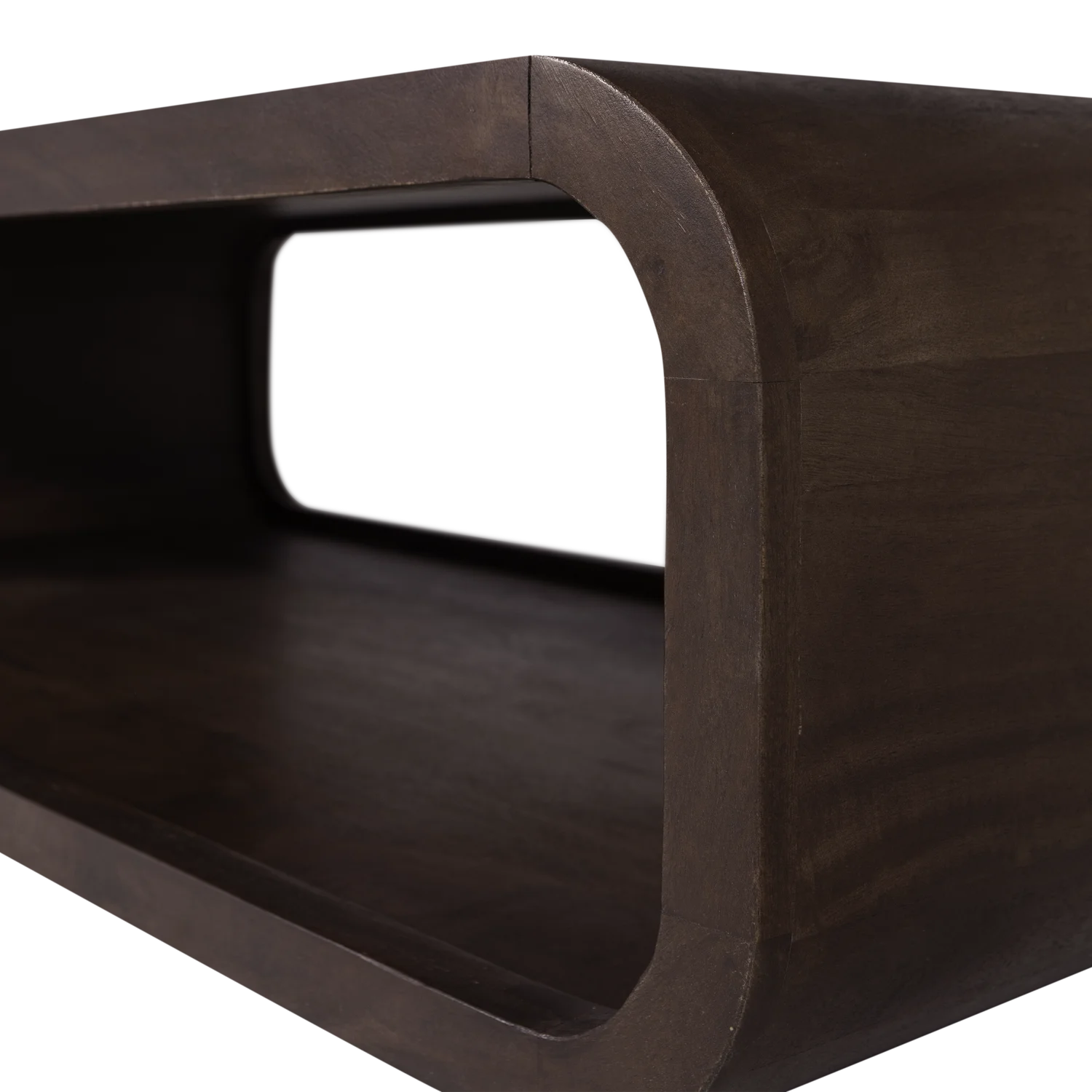 Couchtisch KINU 120 x 60 cm Mangoholz dunkelbraun Sofatisch