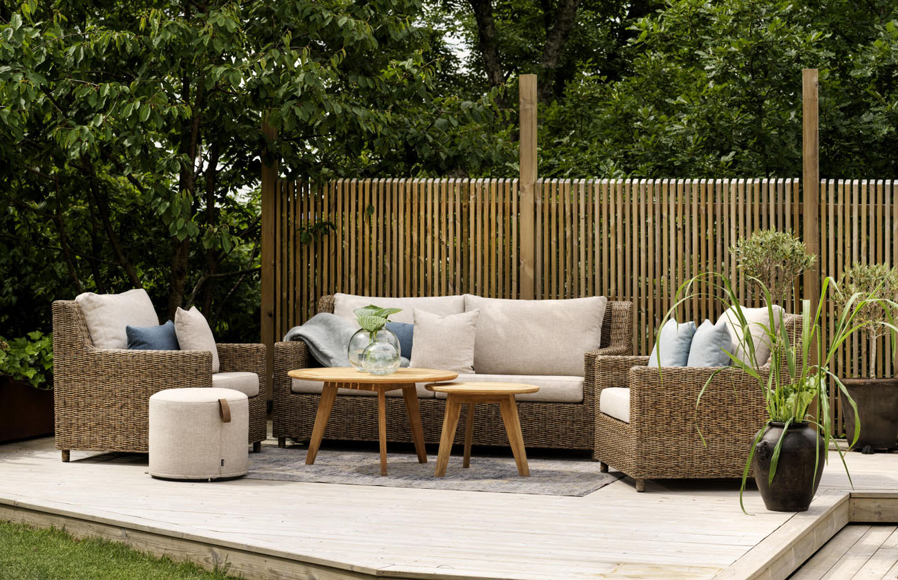 Exclusive Garten Loungegruppe Sandkorn Polyrattan