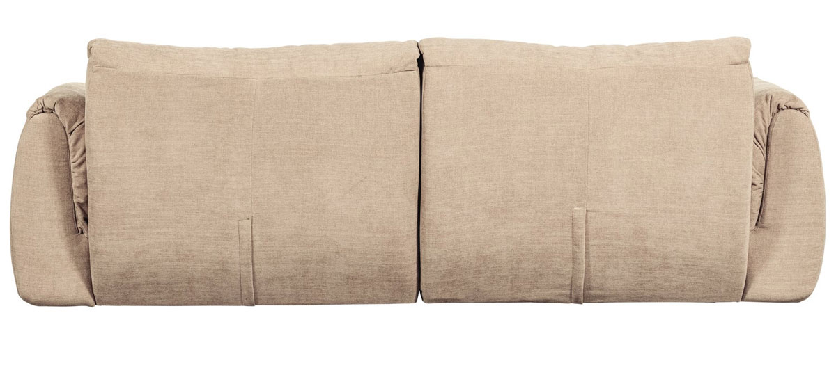 woood 2 Sitzer Sofa BAGGY Webstoff Chenille sandfarben Couch