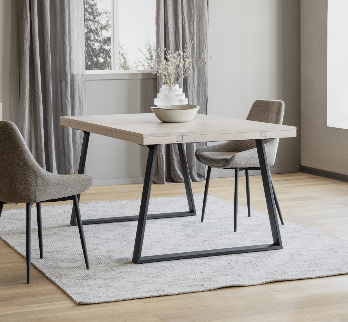 Esstisch ausziehbar Eiche white wash 220 cm