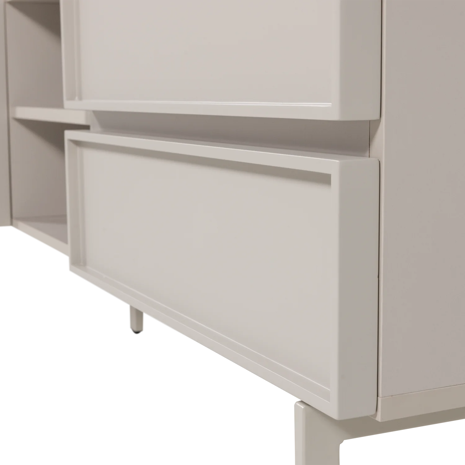 TV Möbel Lowboard TOURS 180 cm MDF Melamin beschichtet sandfarben