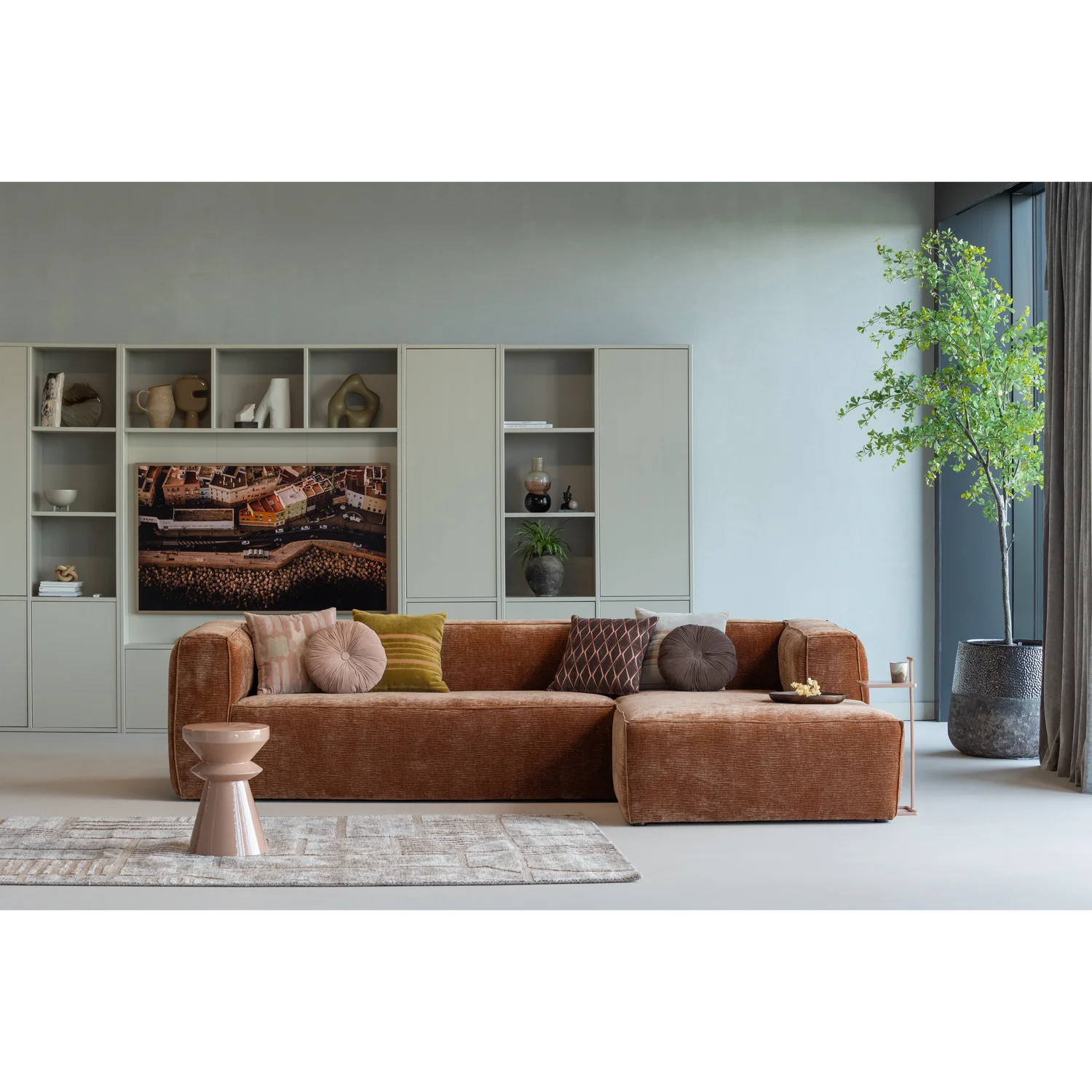 Teppich LOVI 240 x 170 cm Mischgewebe taupe
