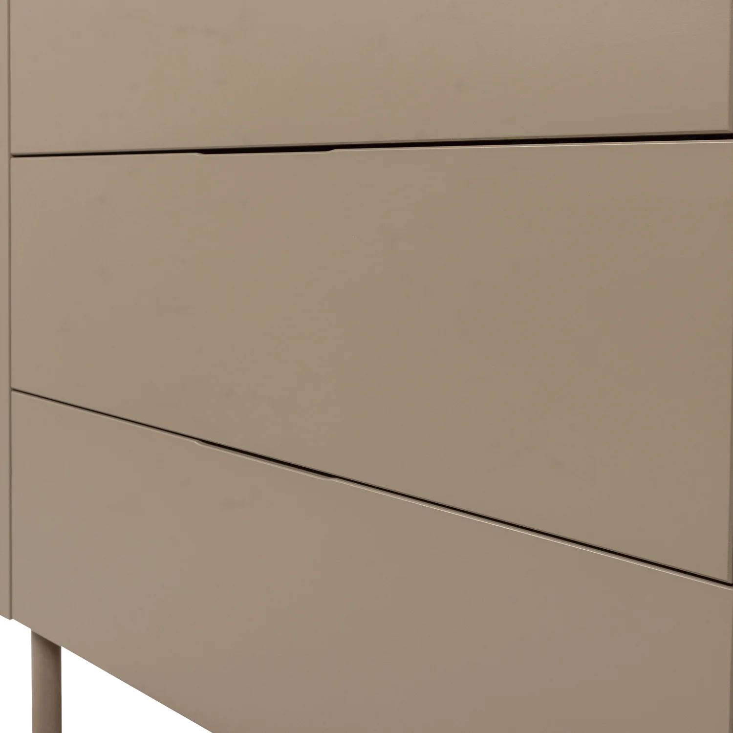 Kommode GUNNAR 94 cm mit 3 Schubladen Kiefernholz schlammfarben