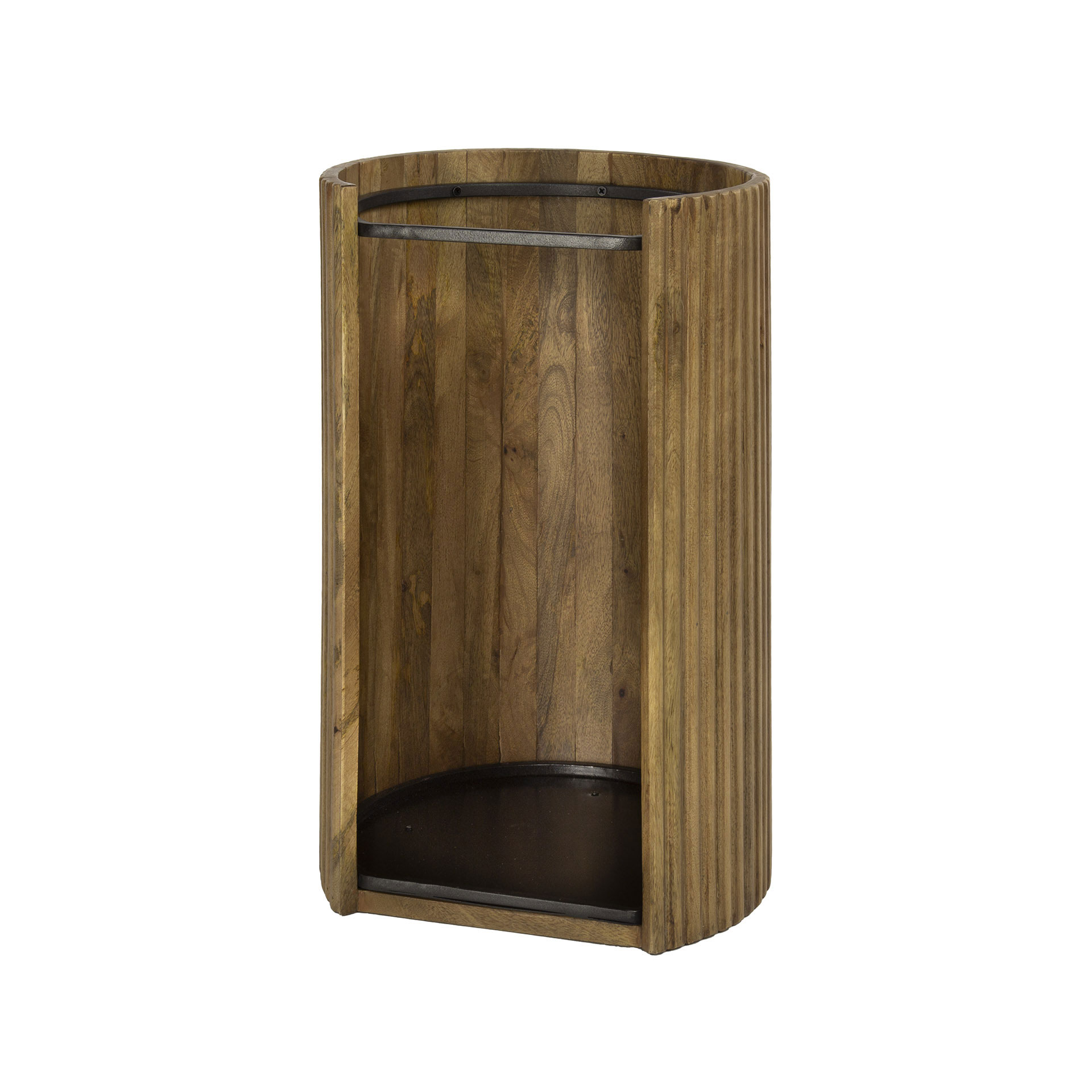 Schirmständer SWELL H 50 cm Mango Massivholz sand Metall