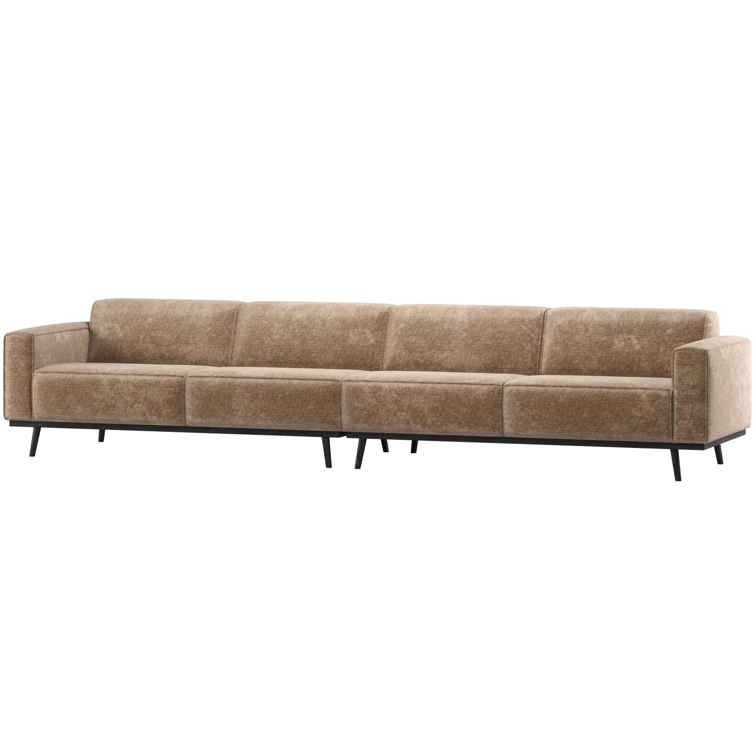 XL 4 Sitzer Sofa Statement Chenille-Samt taupe Couch
