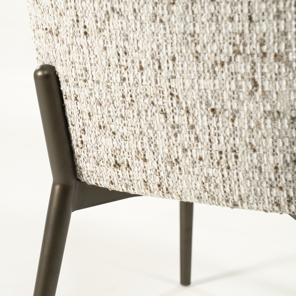 Esszimmerstuhl Tobias Vierfußstuhl Metall Stoff beige