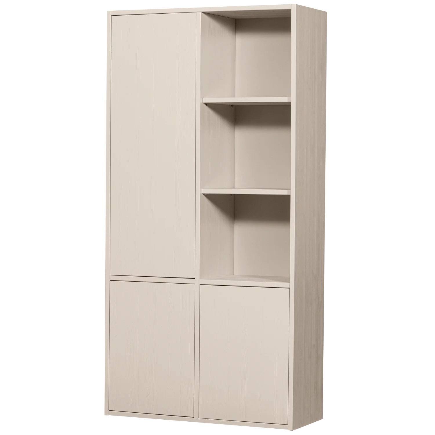 Kleiderschrank MEREL B 100 cm 3-türig Kiefernholz staubgrau Aufbewahrungsschrank
