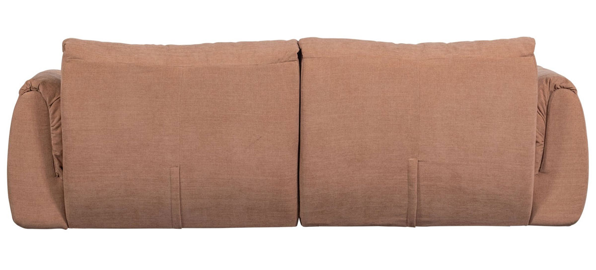 woood 2 Sitzer Sofa BAGGY Webstoff Chenille altrosa Couch