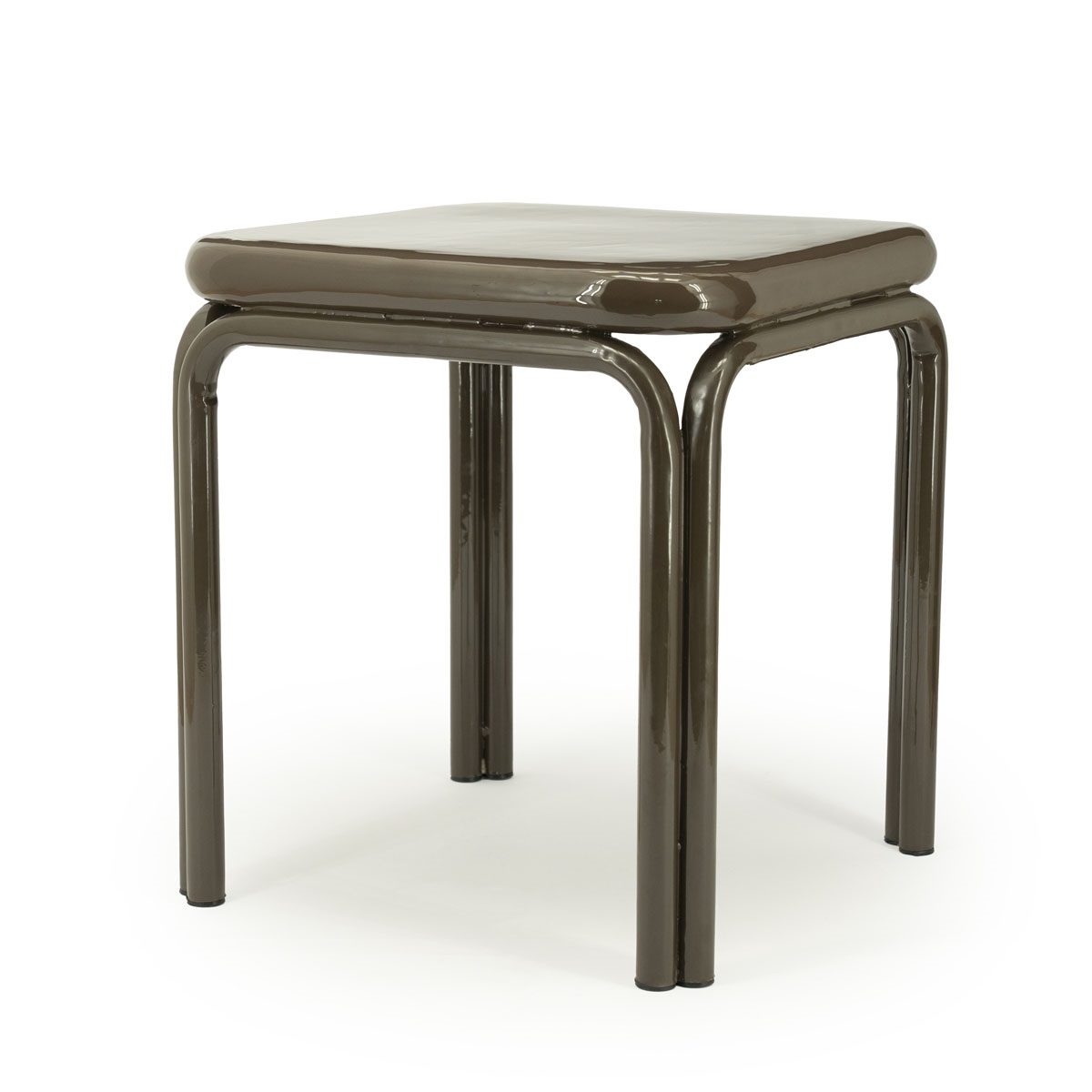 Beistelltisch Zilo 43 x 43 cm Metall dunkelbraun  
