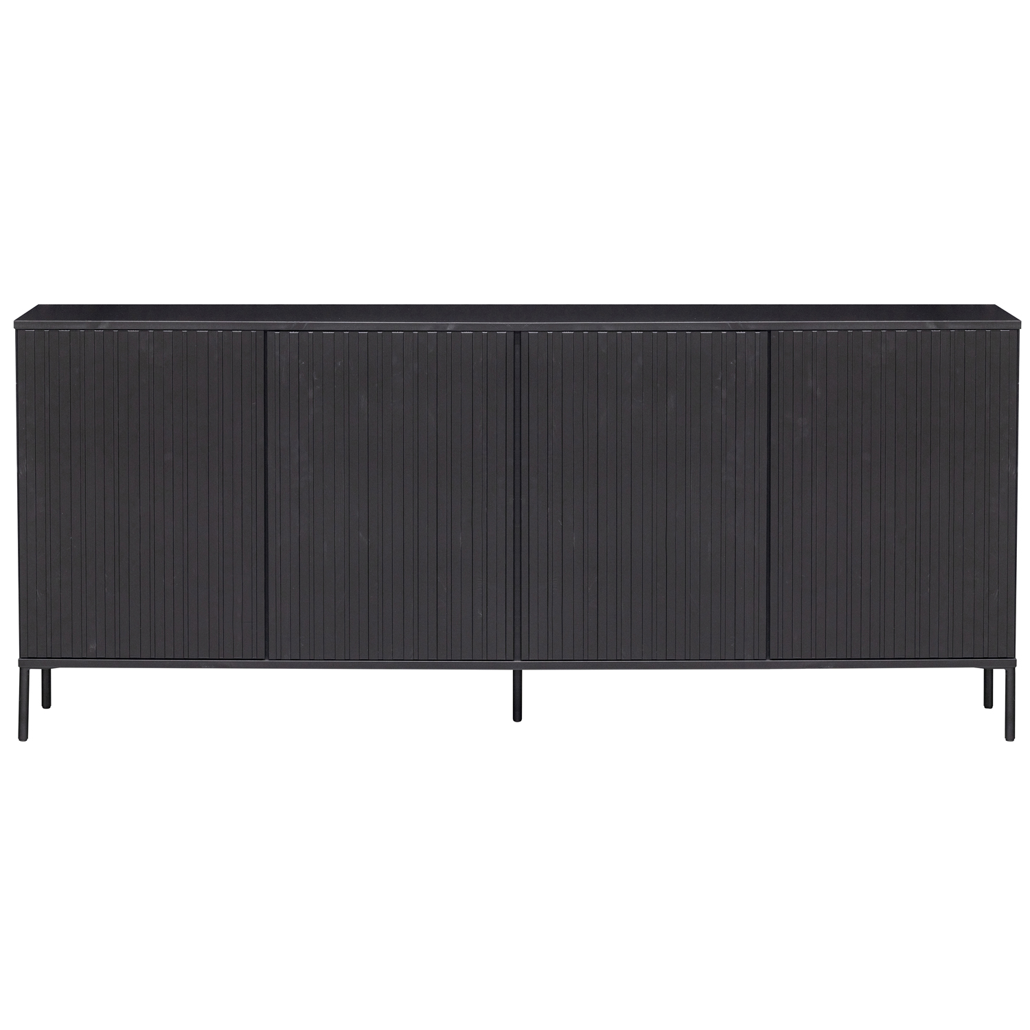 Sideboard New Gravure 200 cm Kiefernholz schwarz