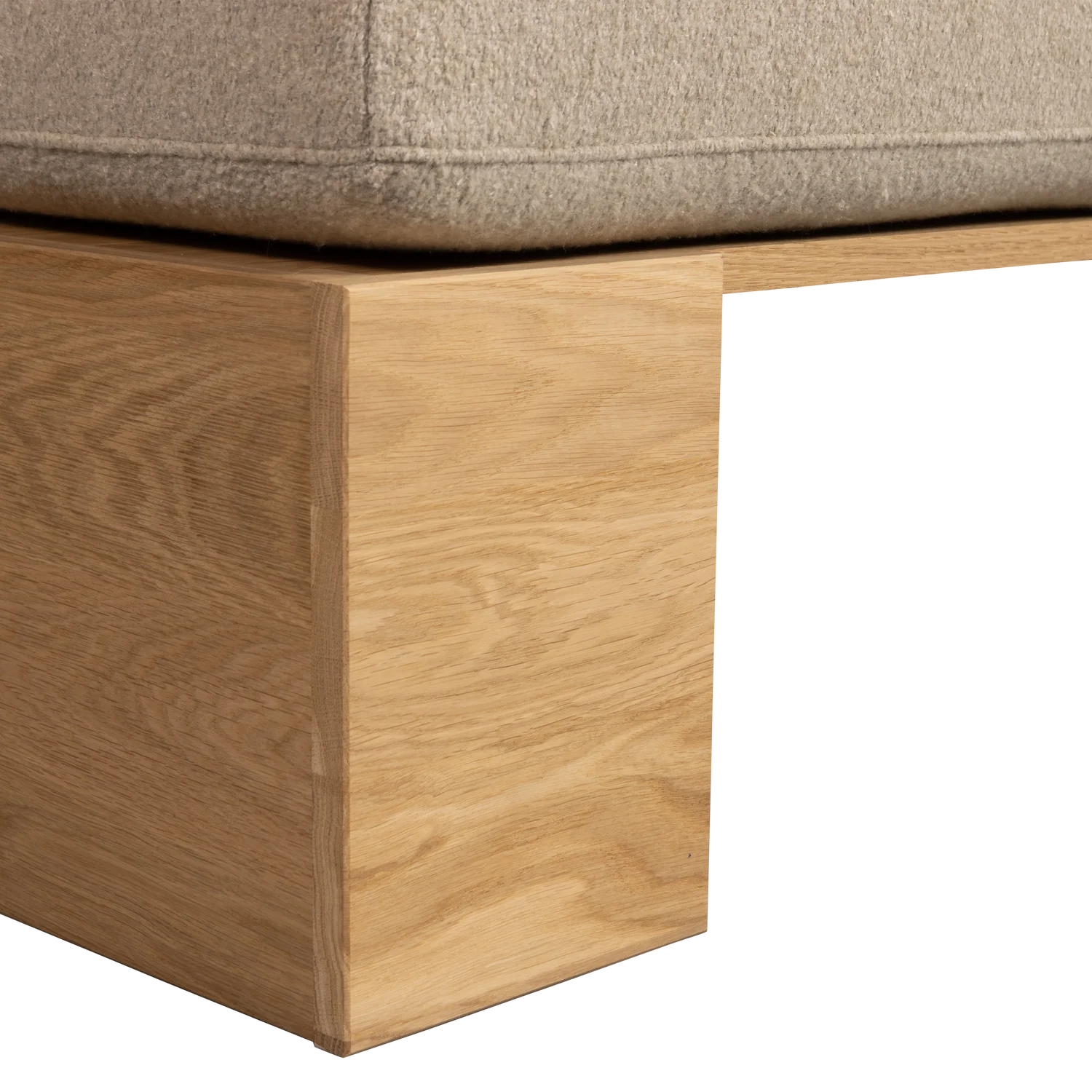 Esszimmerbank EAT UP 110 cm Eichenholz natur mit Sitzkissen beige