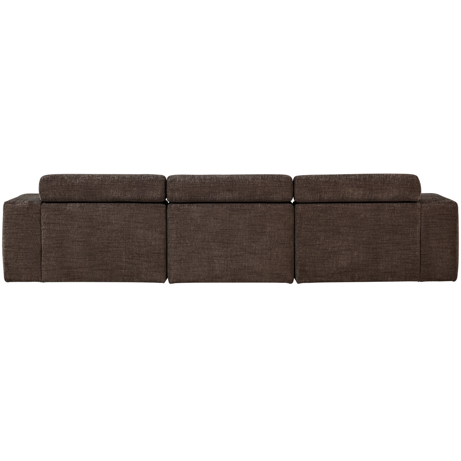 Ecksofa Sofa NOVI Bezug Melange dunkelbraun Chaiselongue links
