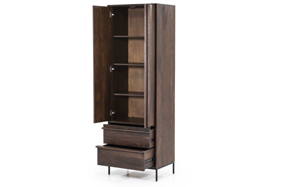 Schrank Jimmy 2-türig H 180 cm Mangoholz braun