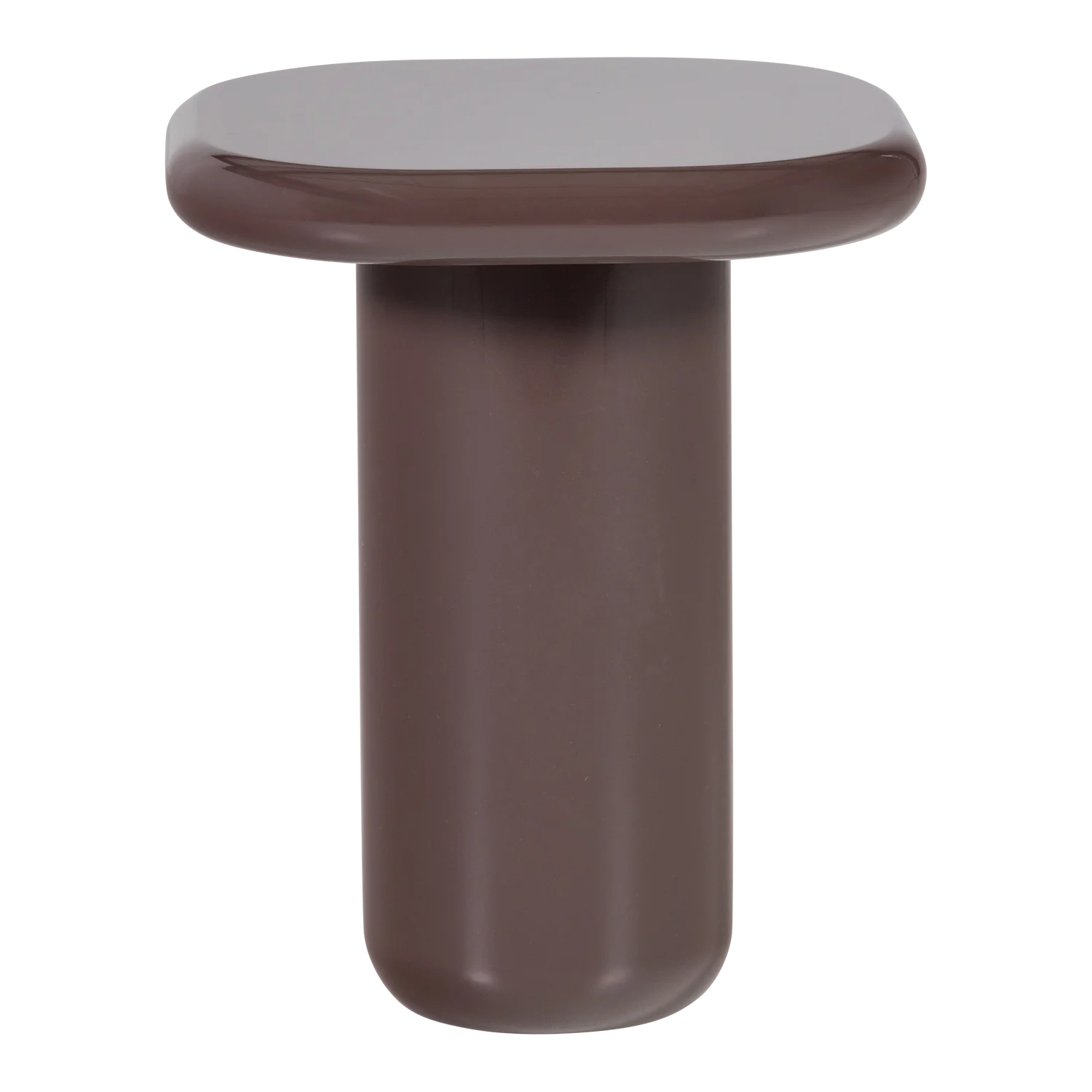 Beistelltisch ZAVA H 61 cm MDF hochglanz dunkelbraun