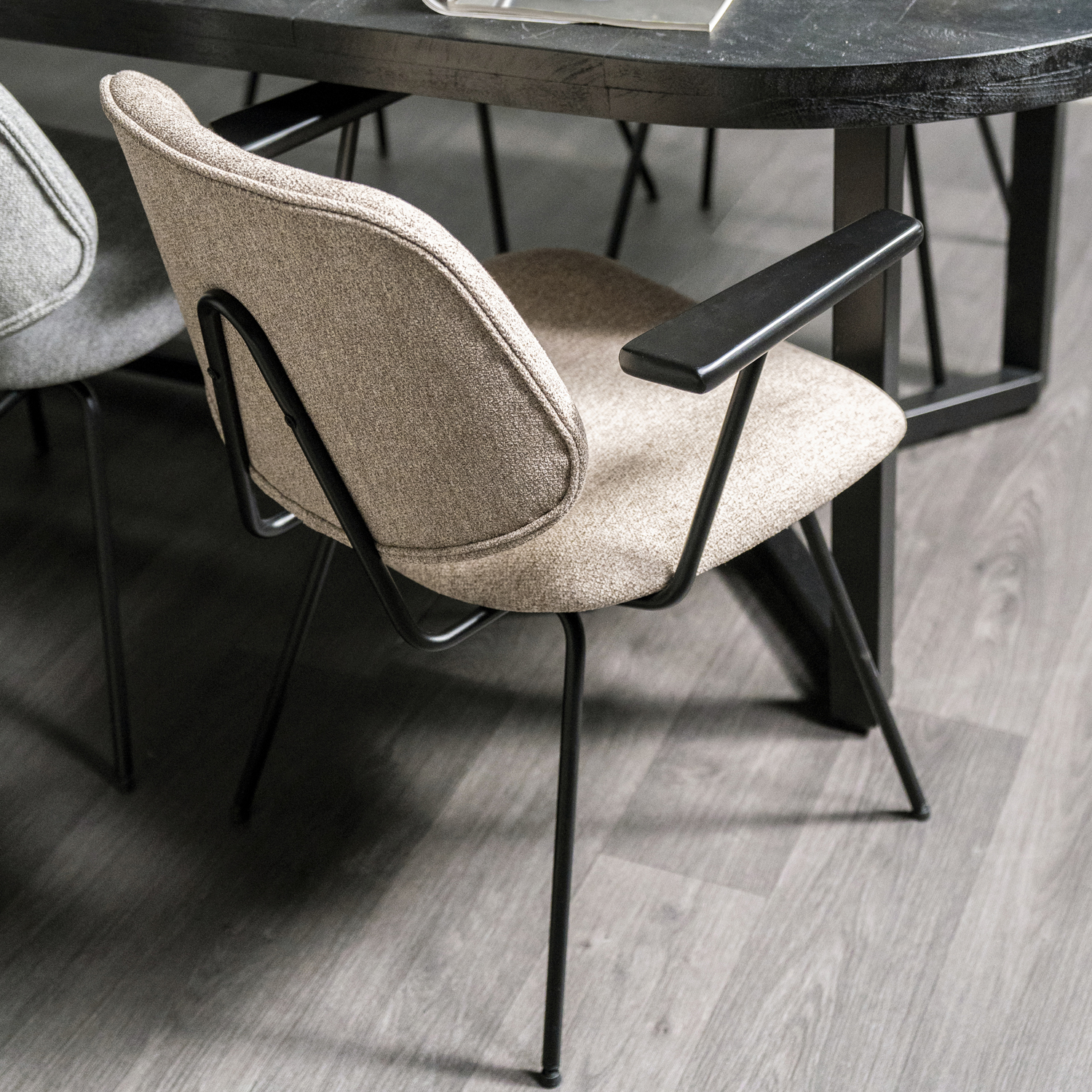 Armlehnstuhl Lynn beige Esszimmerstuhl Stuhl