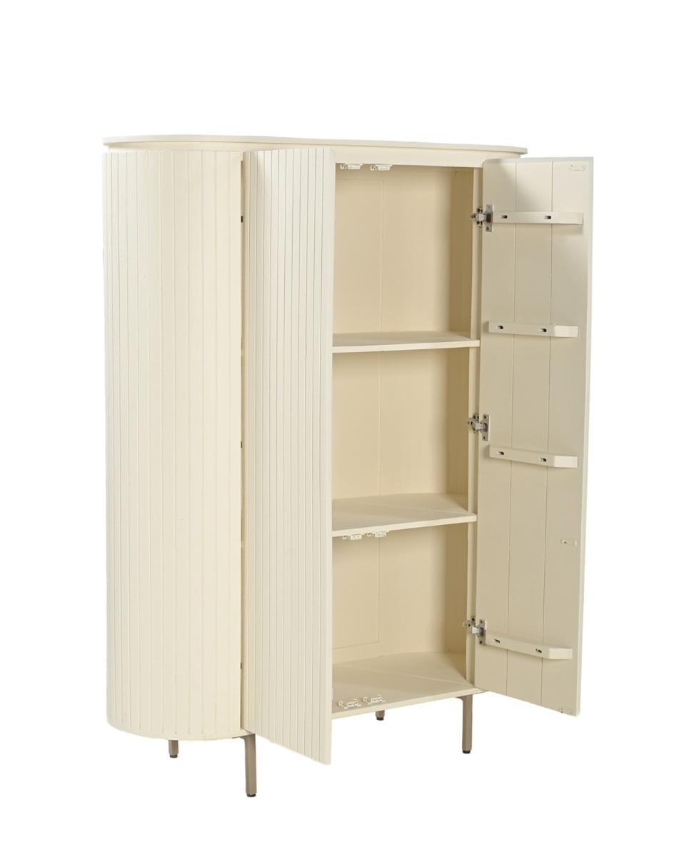 Schrank Patou H 151 cm Mangoholz cremeweiß  
