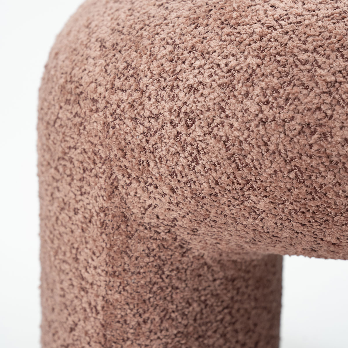 Hocker NASAHI Sitzhocker Bouclé Stoff terrakotta